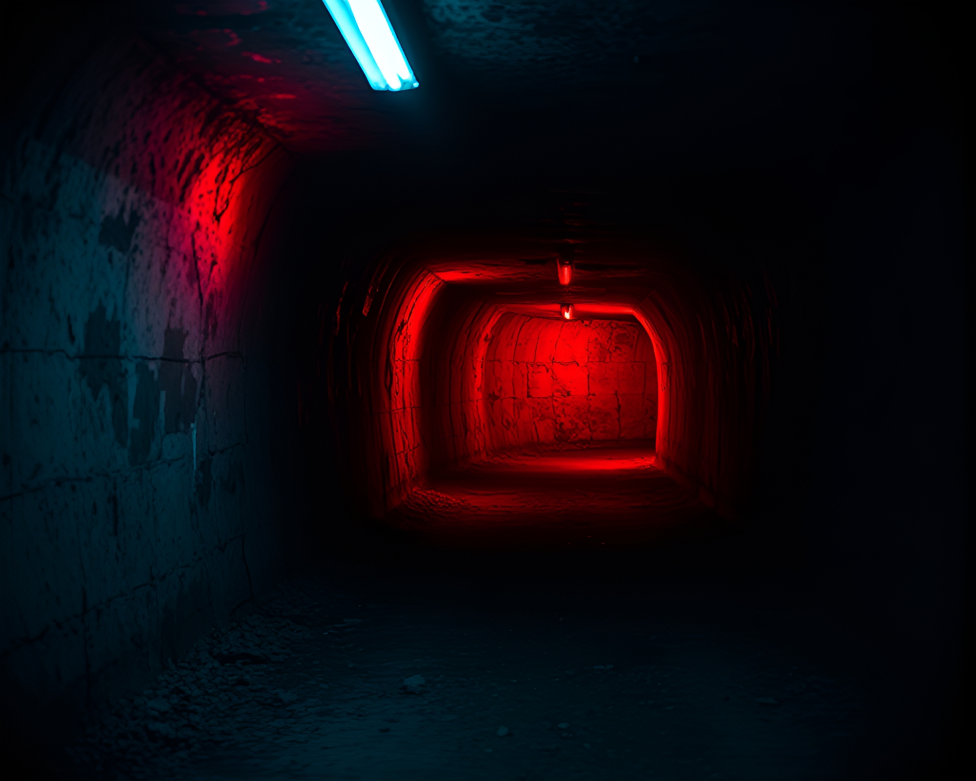 Ethereal Fluid Simulation in Deep Underground Bunker – free AI stock image