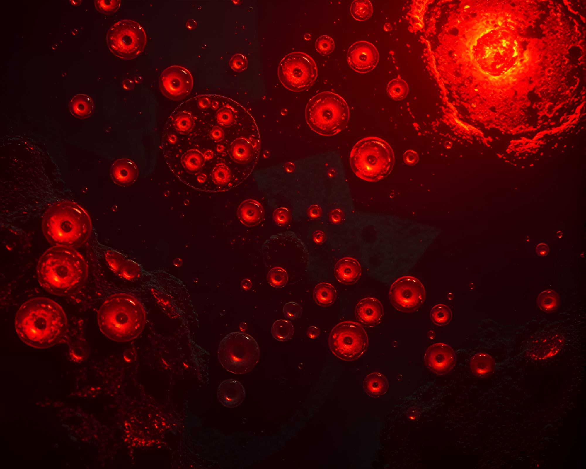 Submersible Neon Cubism: Mildew Spot Glows – free AI stock image