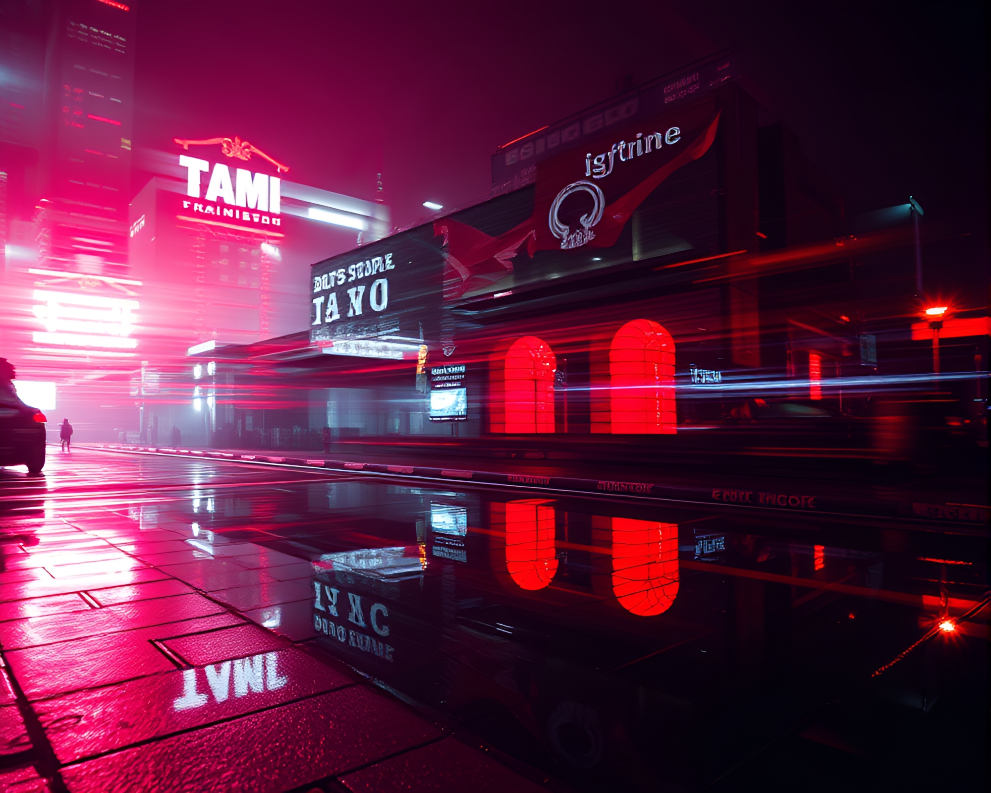 Ethereal Djinn in Chrome Reflection: Double Exposure Photography – free AI stock image