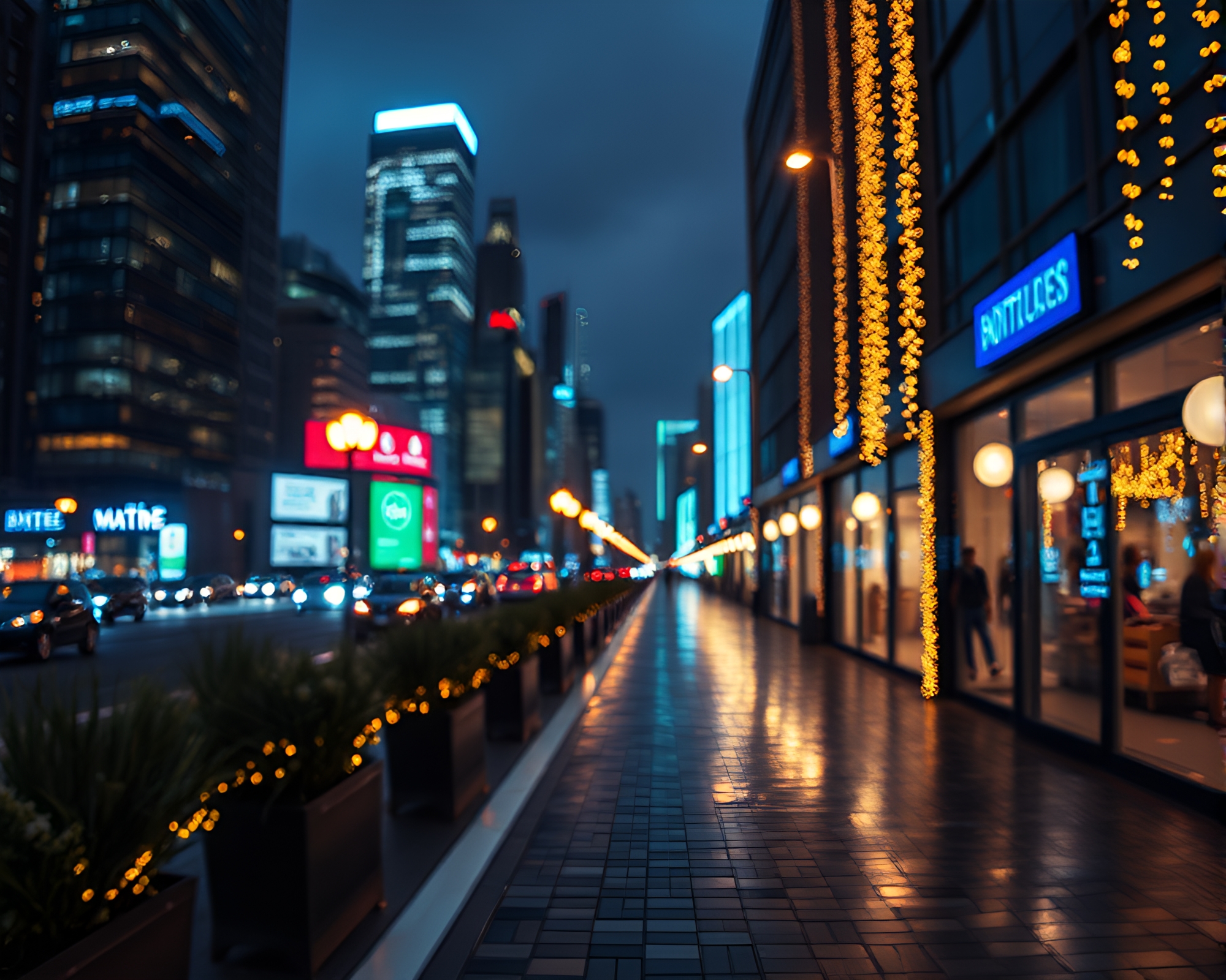 Smart Contact Lens City Mosaic Fantasy – free AI stock image
