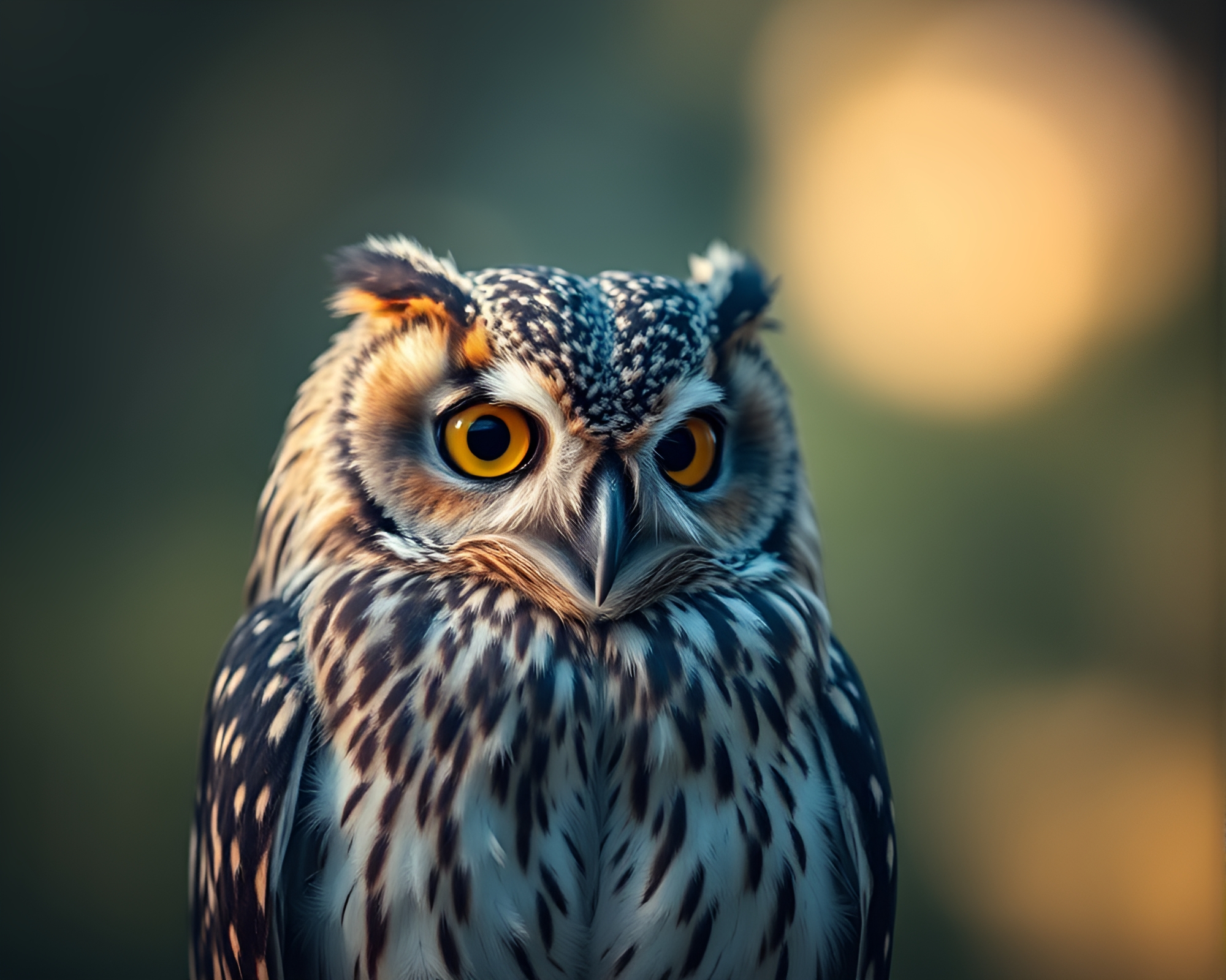 Ethereal Owl Focus Stacking in Soft Shadows – free AI stock image