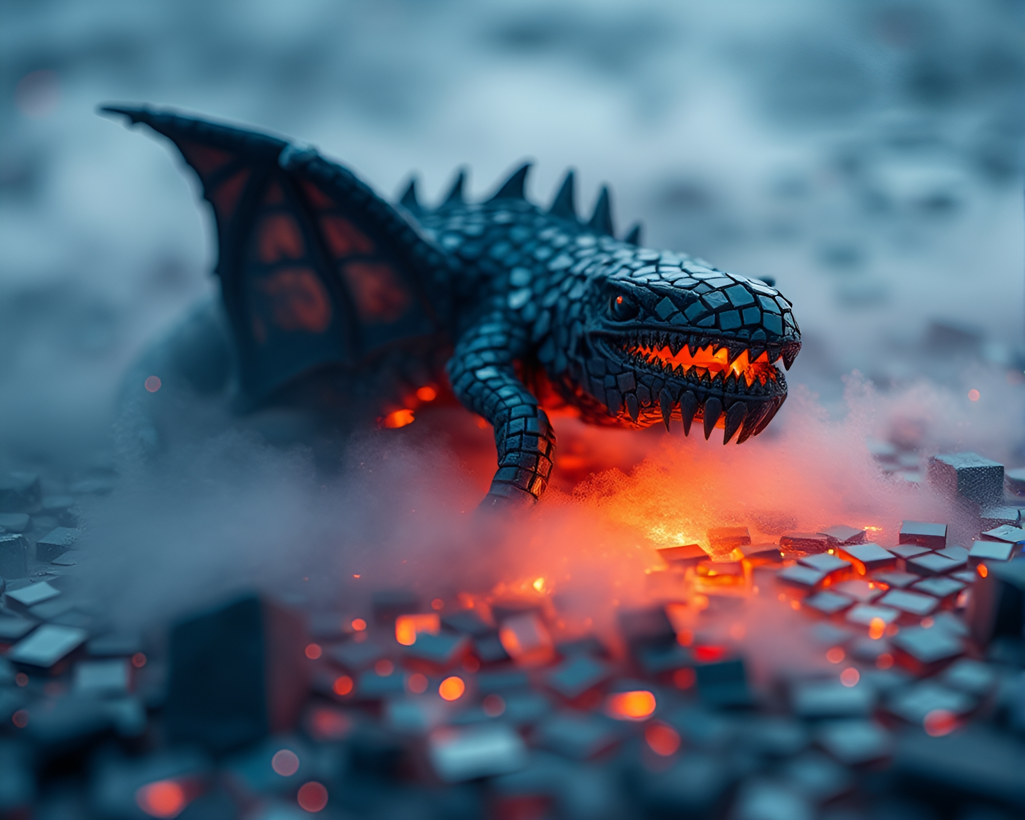 Leviathan Dawn: Broken Mosaic Miniature – free AI stock image