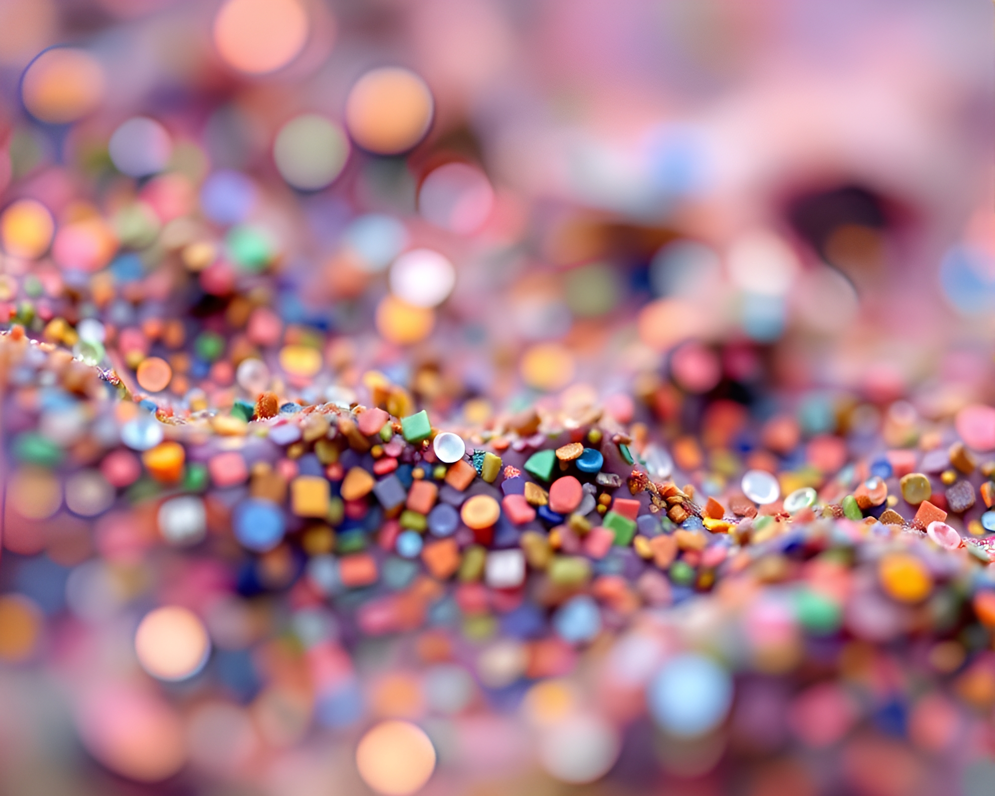 3D Bio-Printer Crafting Fragmented Mosaic in Bokeh Light – free AI stock image