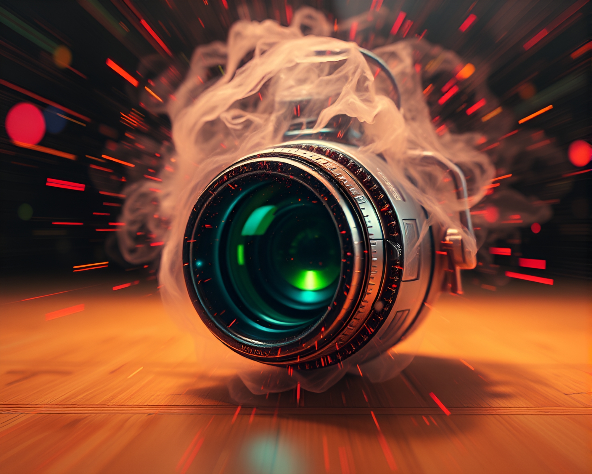 Swirling Antimatter Grenade in Hyper-Realistic Retro Fade – free AI stock image