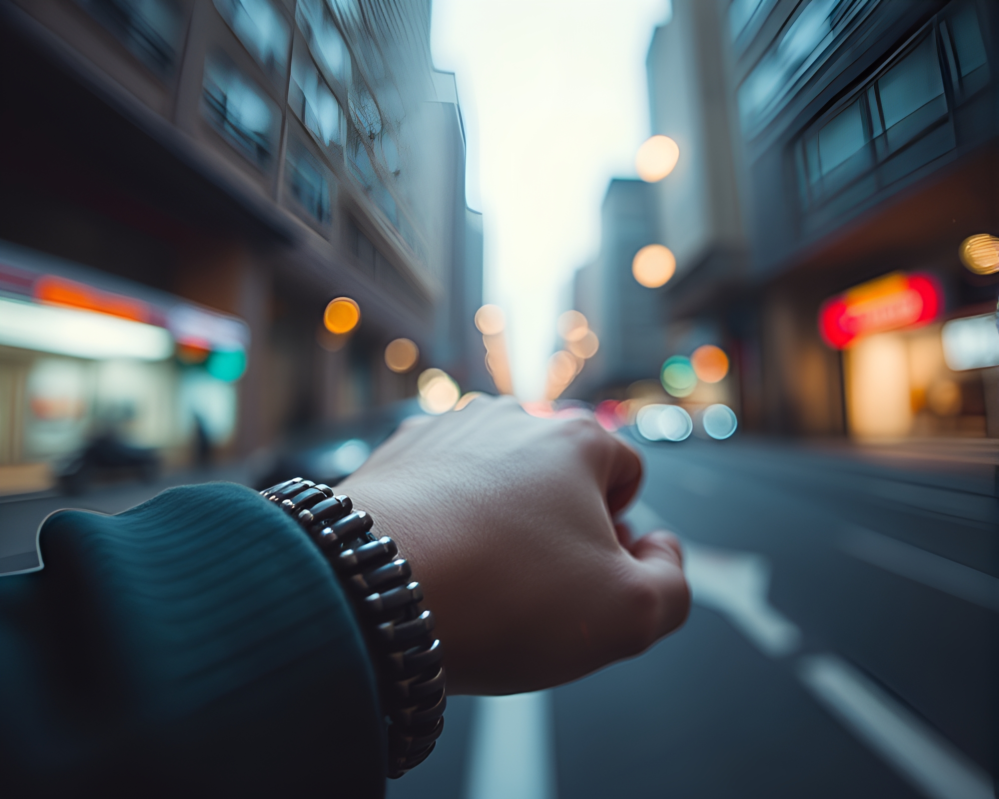 Ethereal Bracelet in Chromatic Motion – free AI stock image