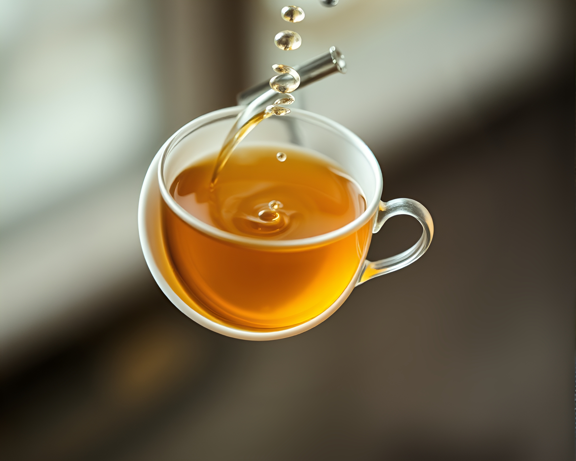 Spiral Tea Cup Mystery in Shadows – free AI stock image