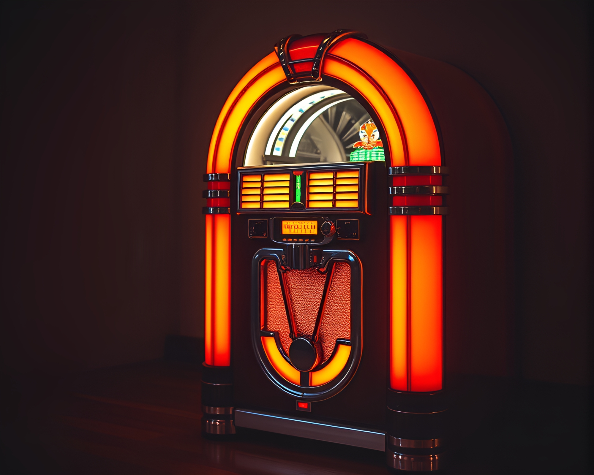 Retro Jukebox in Focus Stacking – free AI stock image