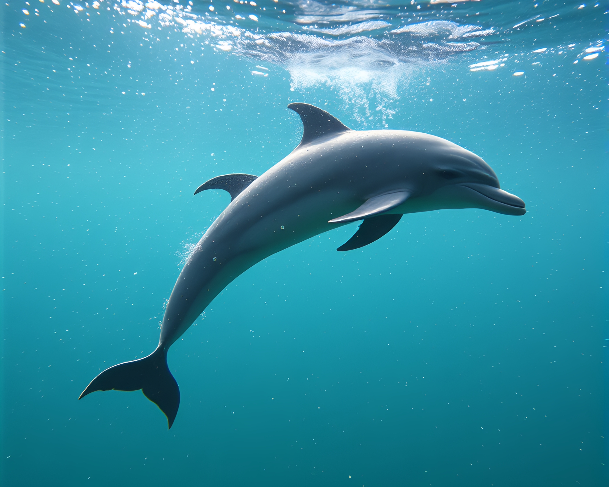 Amazon River Dolphin in Midday Water Droplets – free AI stock image