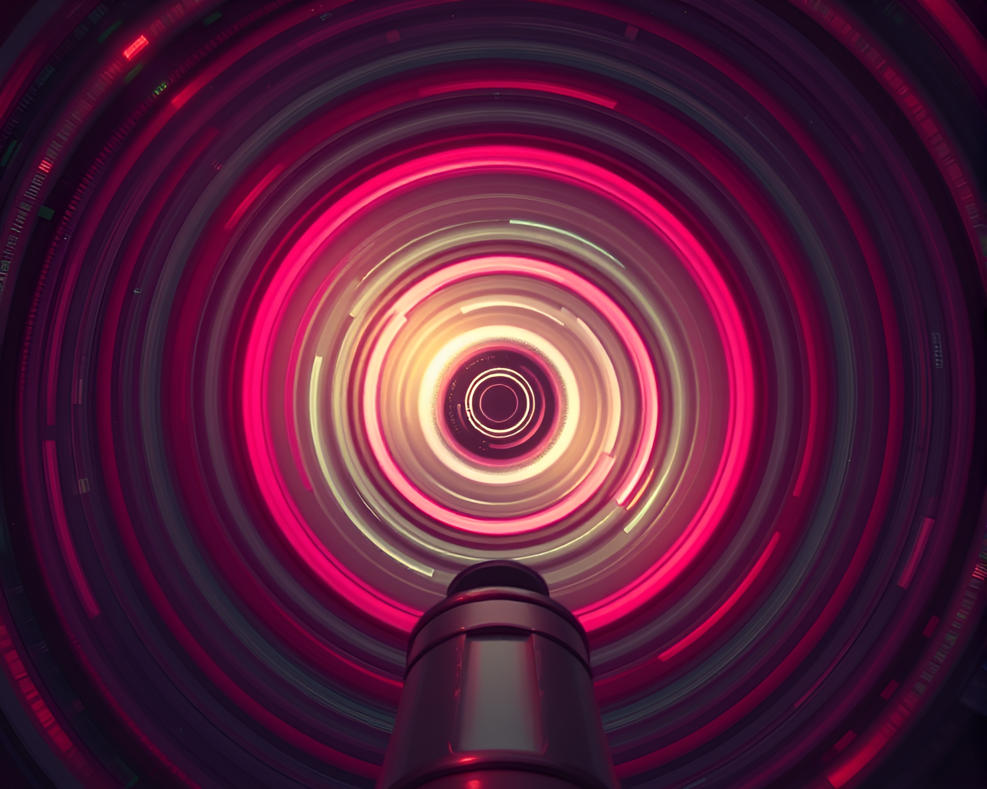 Telescope Vision: Cybernetic Retro Circles – free AI stock image