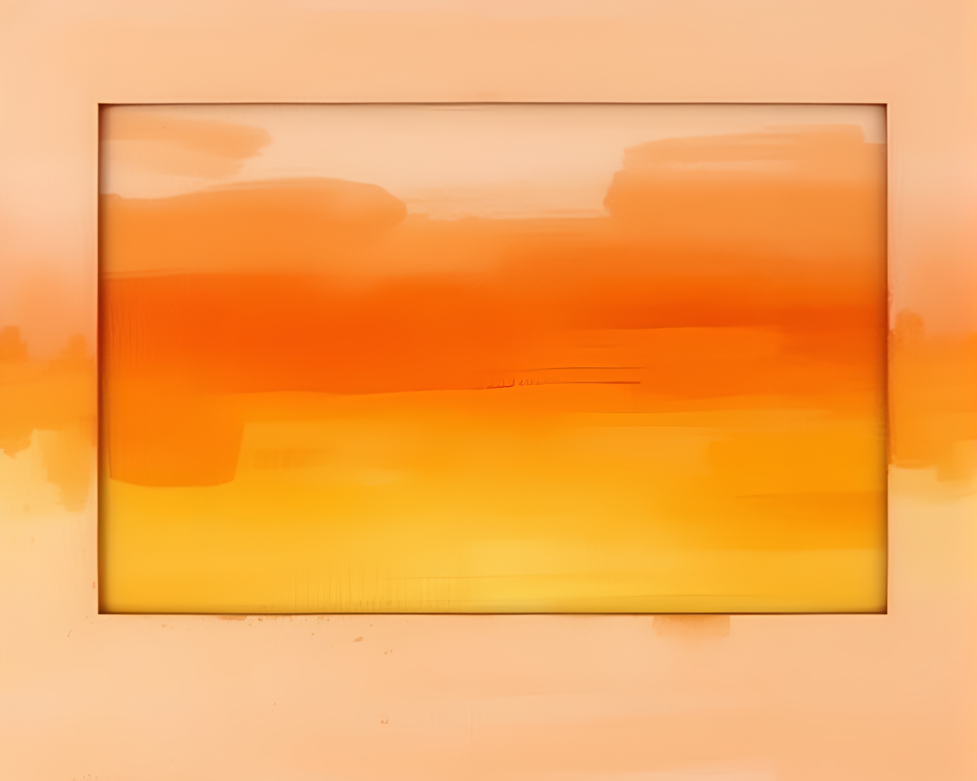 Phoenix Sunset Through Impressionist Frame – free AI stock image