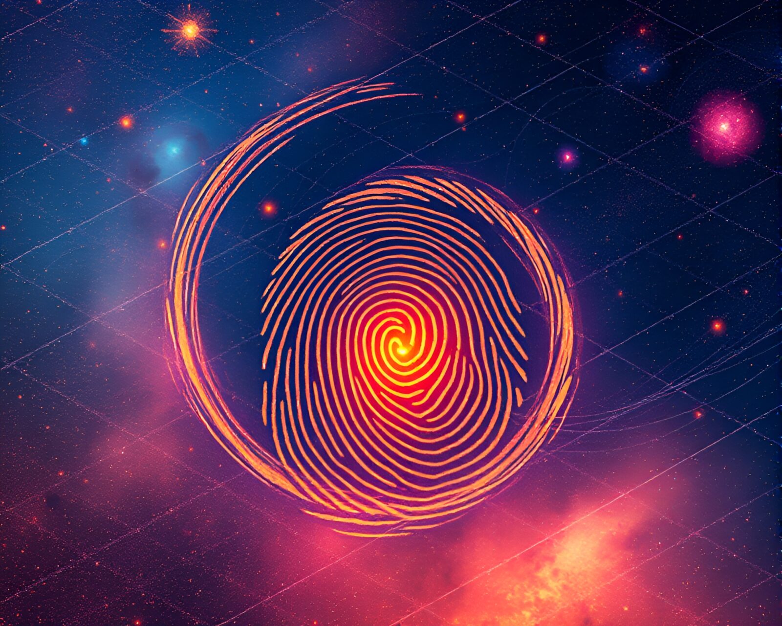 Abstract swirl of cosmic dust with medical illustration detail