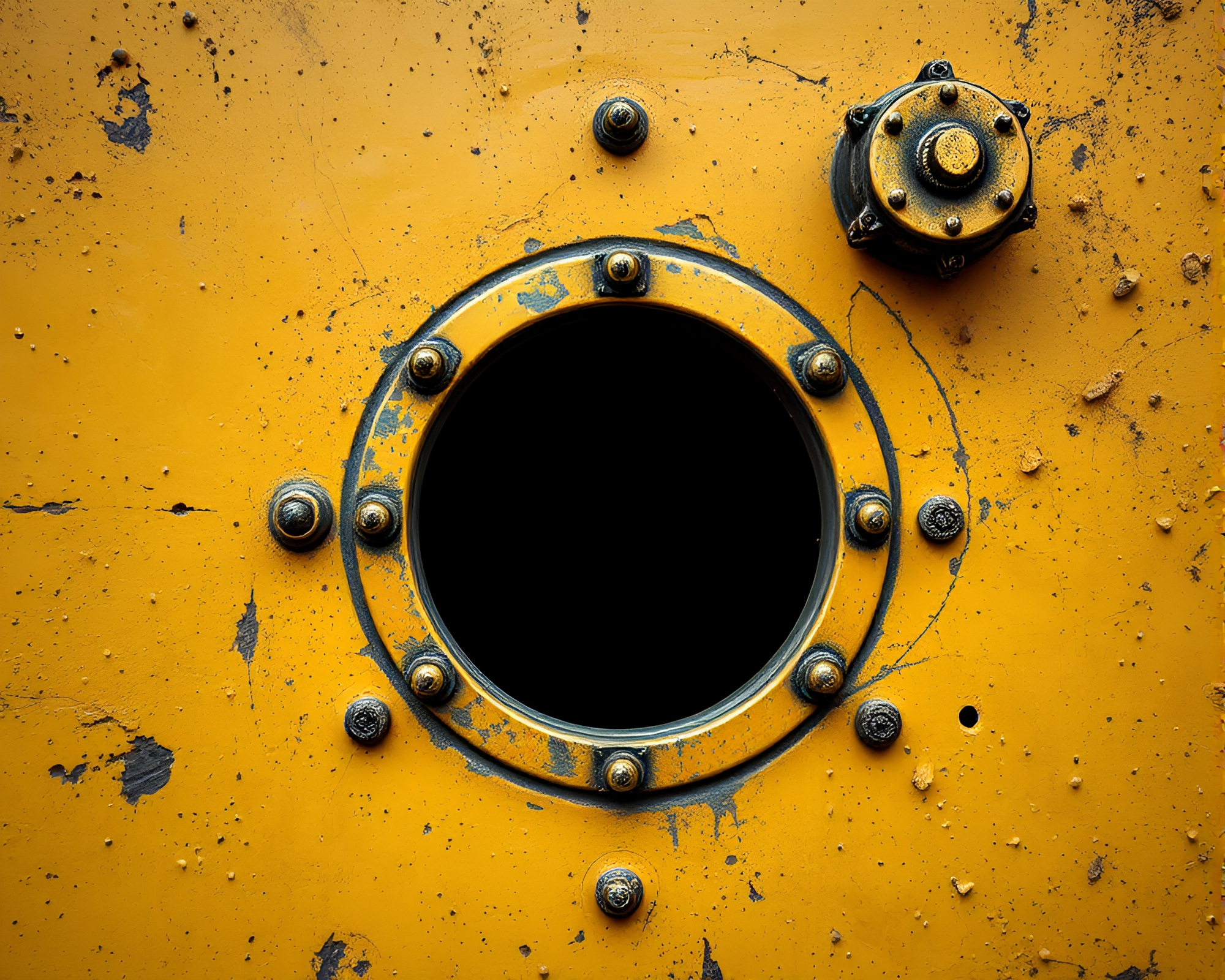 Mystical Wormhole Generator in Bronzed Patina Composition – free AI stock image
