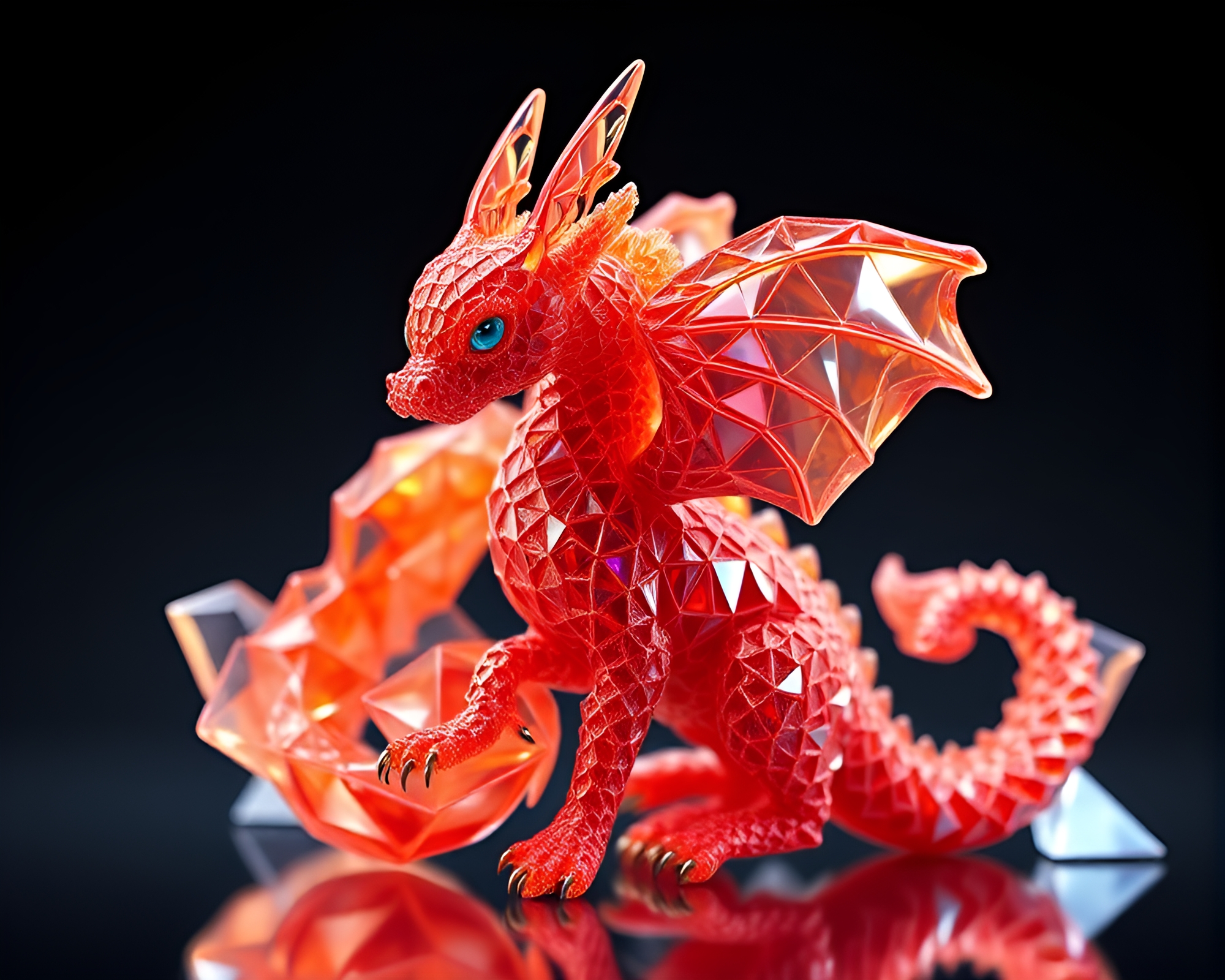 Chimera Stitched Pattern in High-Poly 3D Render – free AI stock image