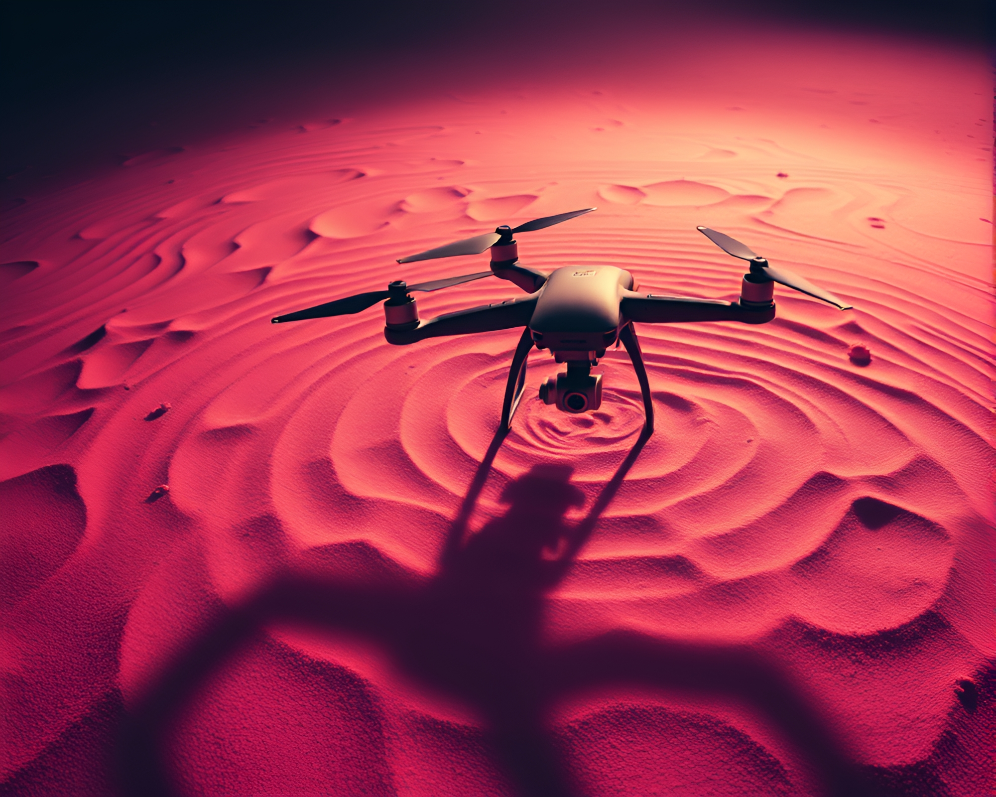 Infrared Drone Captures Enchanting Dungeoneer Sand Swirls – free AI stock image