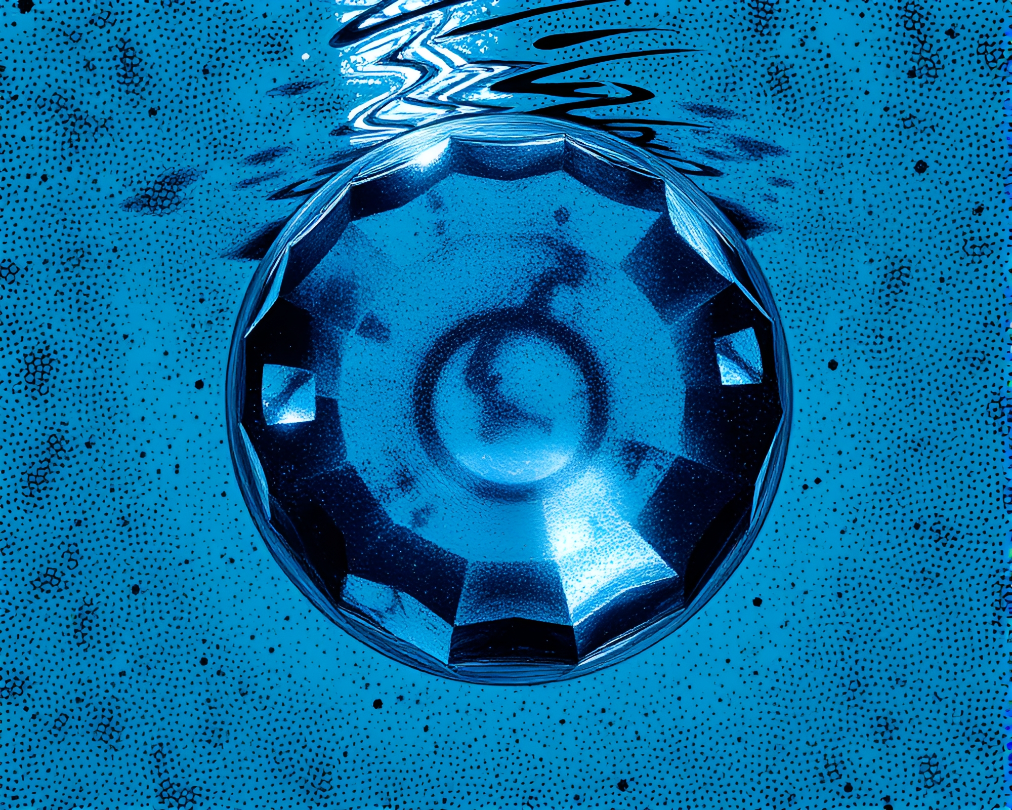 Cubist Underwater Dome with Prism Refraction – free AI stock image