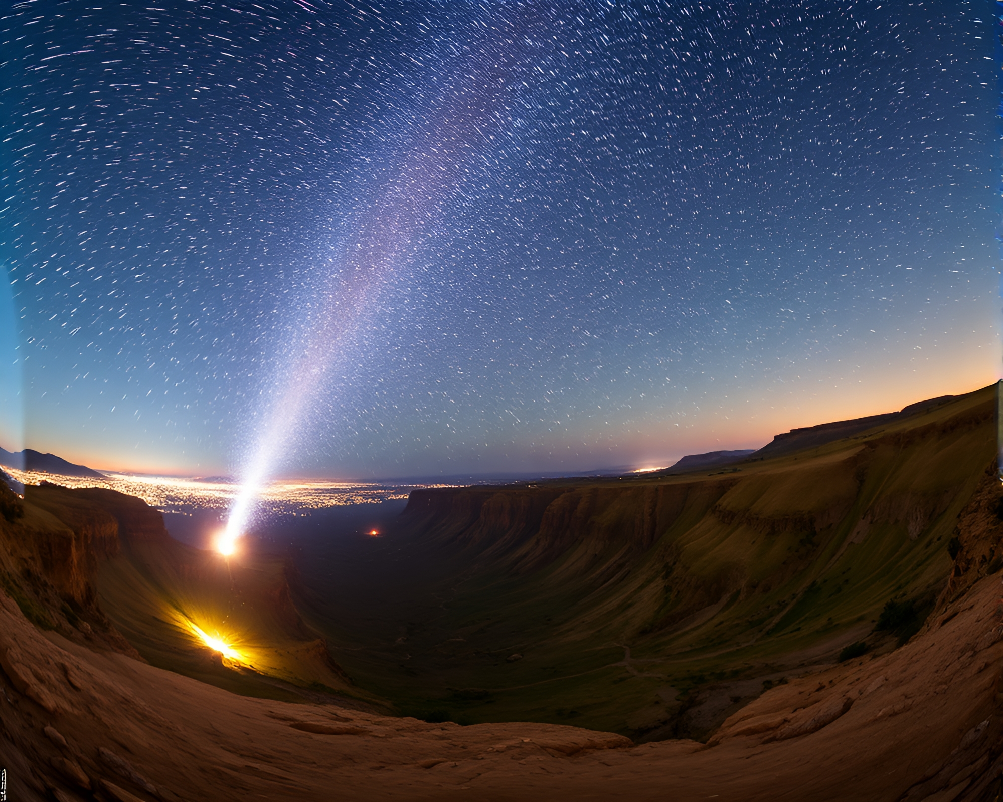 Cosmic Wormhole Generator Panoramic View – free AI stock image