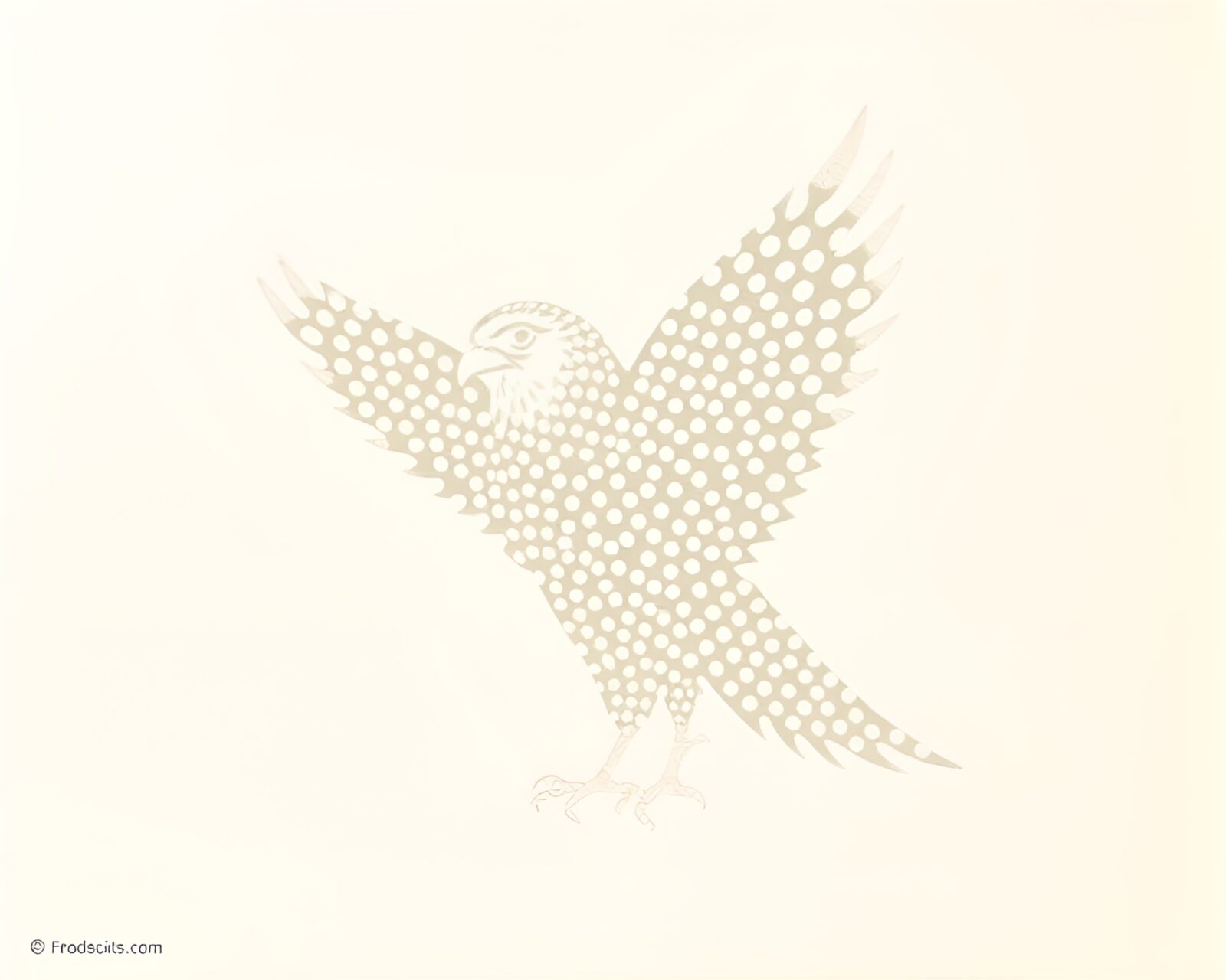 Majestic falcon rendered in stunning stencil art style