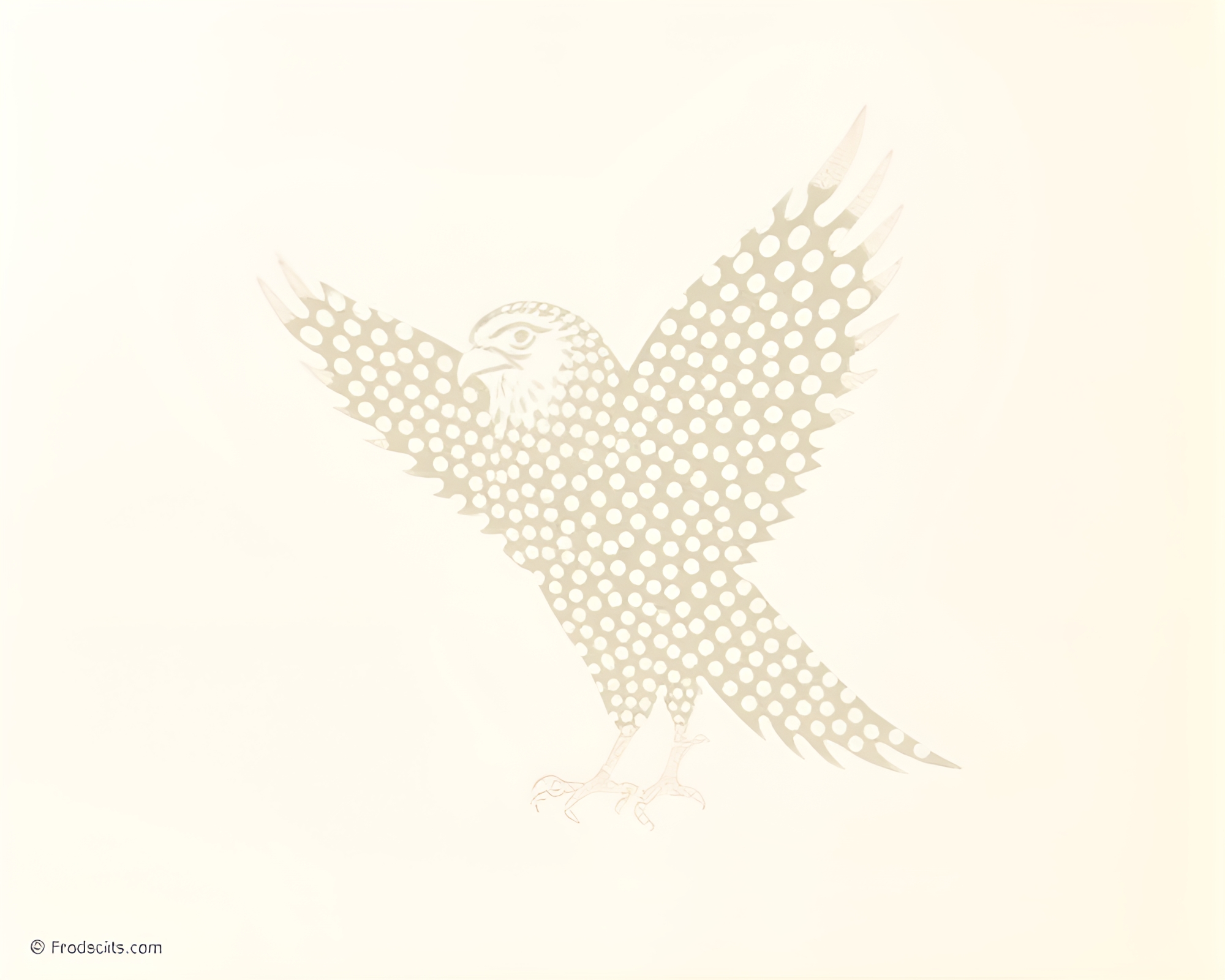 Stunning Falcon Stencil Art Composition – free AI stock image