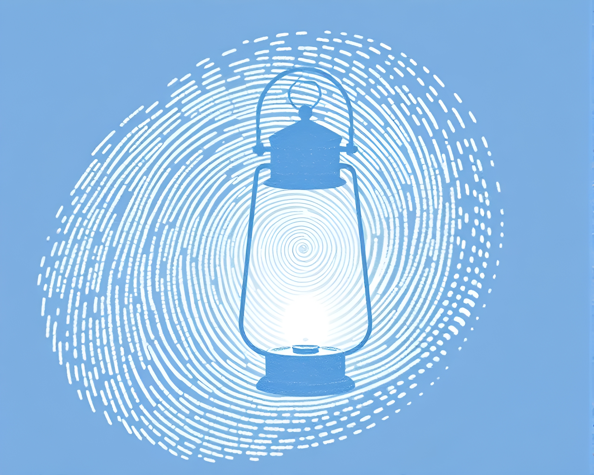 Enigmatic Fingerprint Swirls Illuminated by Ethereal Oil Lantern – free AI stock image