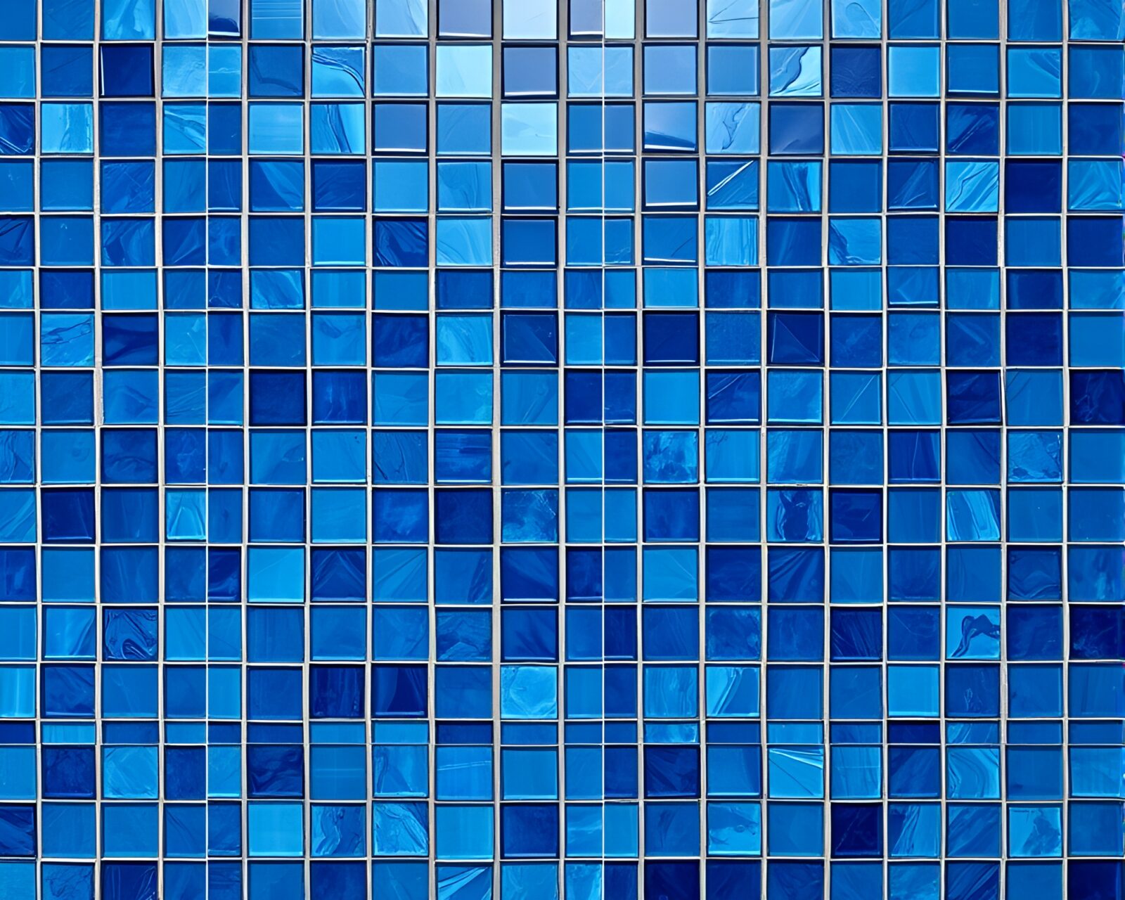 Graphic novel style image of a sea plane made of mosaic tiles with sapphire tones