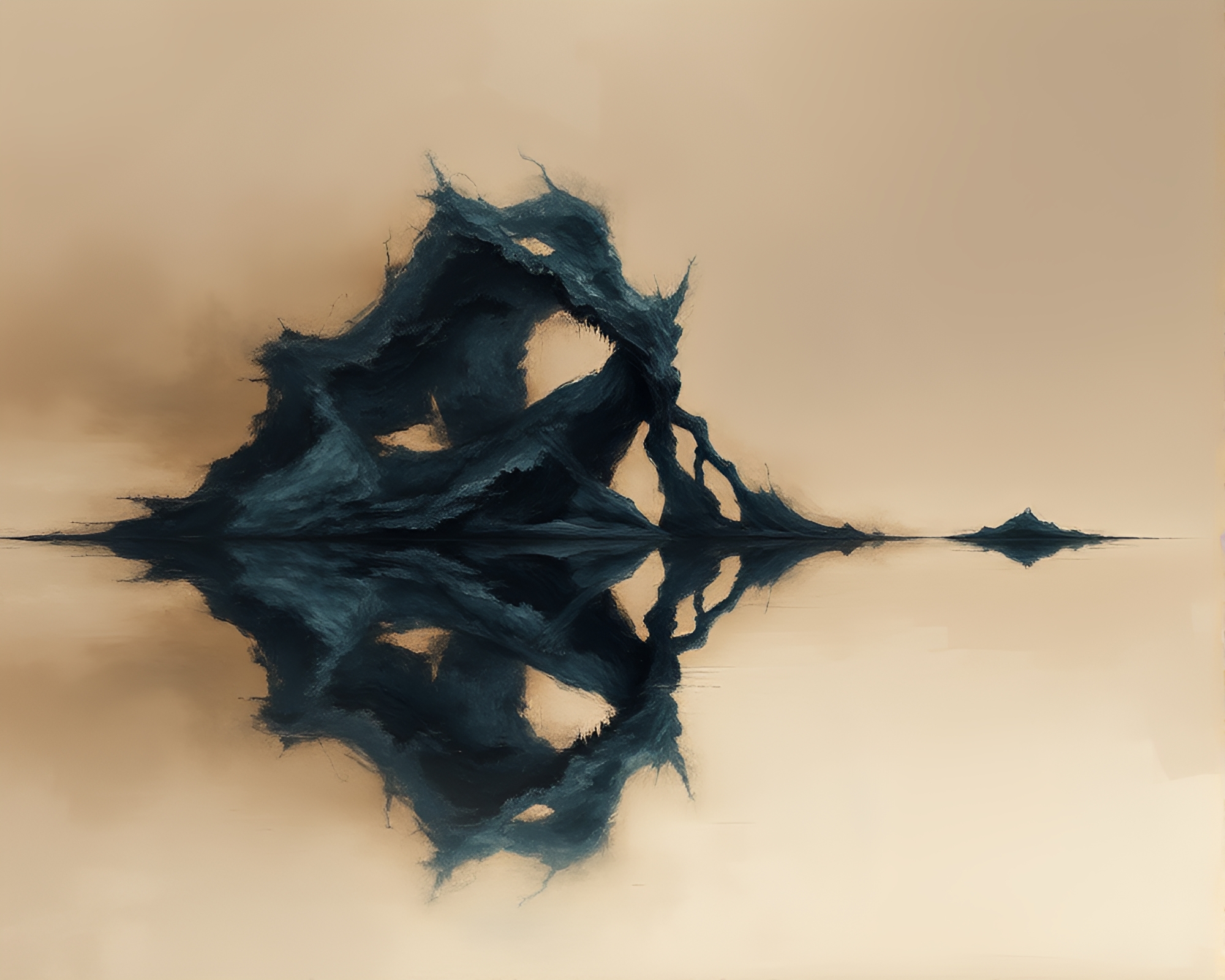 Glistening Kraken in Earth Tone Reflections – free AI stock image
