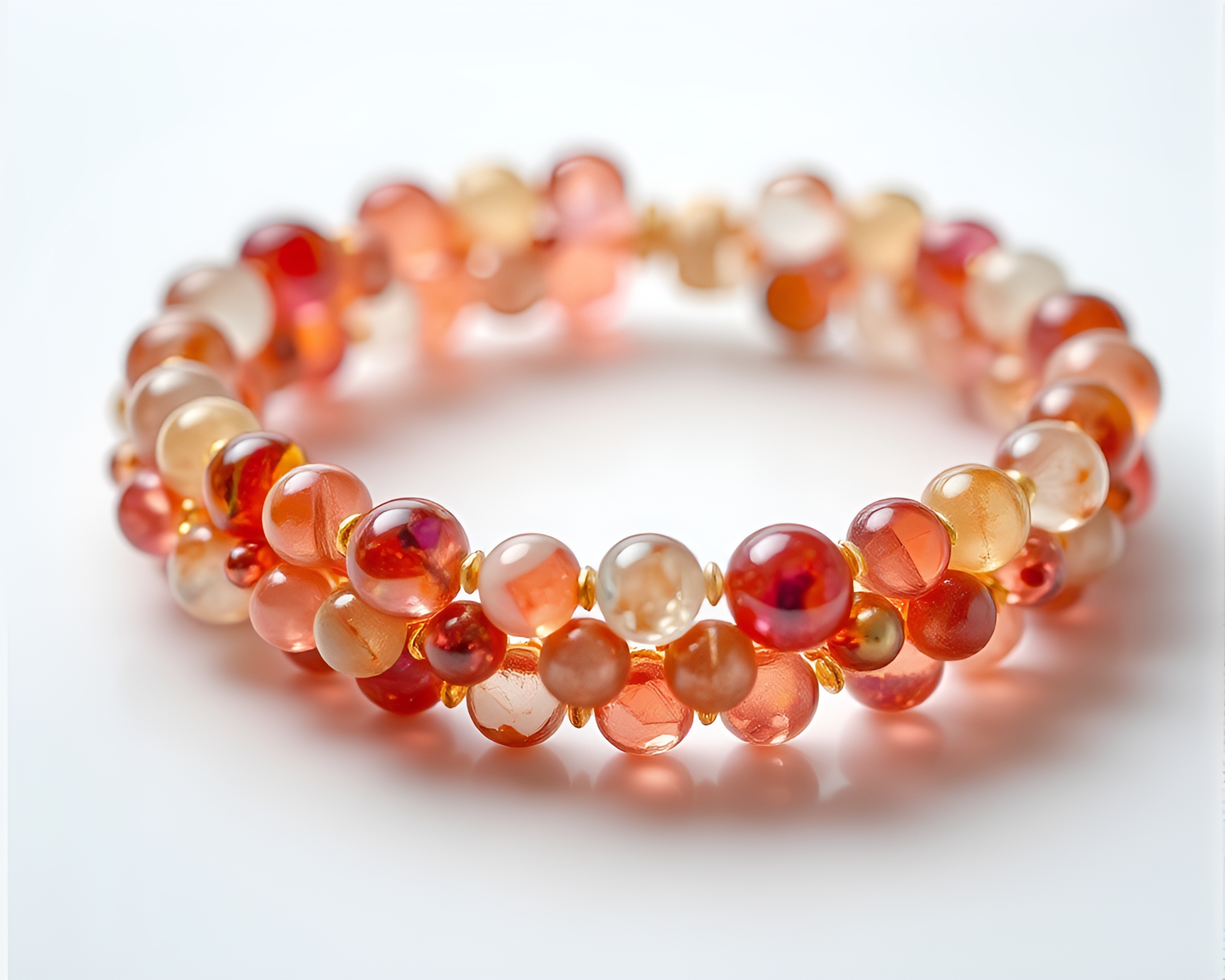 Glistening Bubble Cluster Bracelet in Mosaic Ambiance – free AI stock image