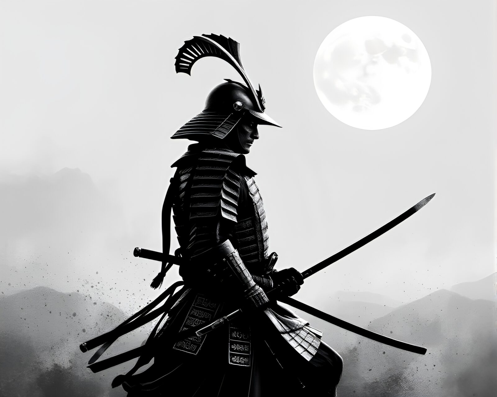 Gorgeous natural light showcasing a foil-stamped samurai warrior