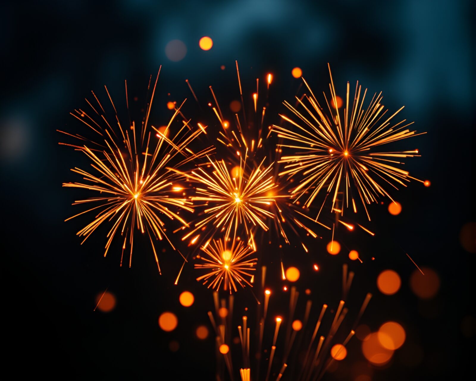 Floral fireworks exploding in a bright fairy garden