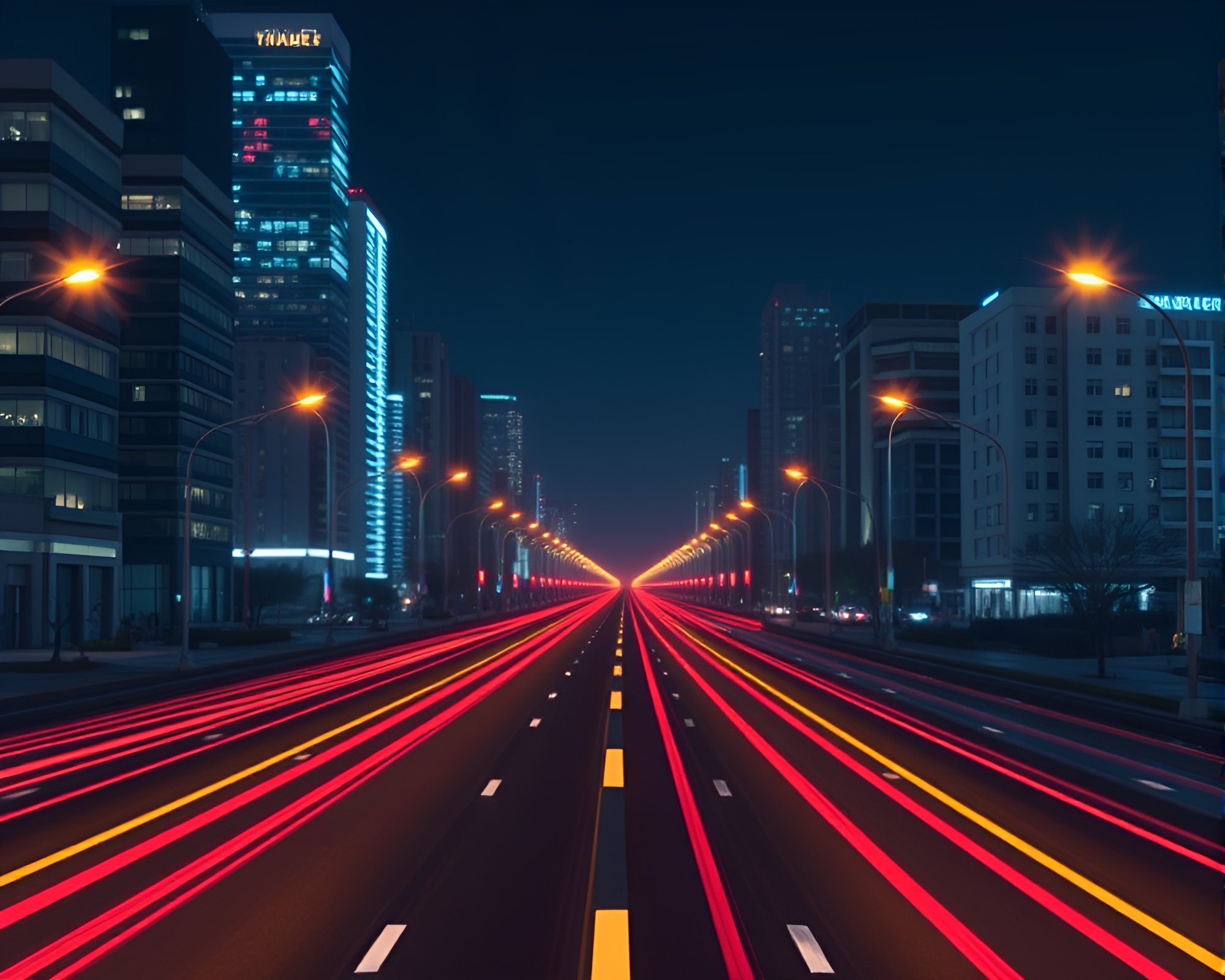 Futuristic Cityscape with Augmented Reality Overlay – free AI stock image