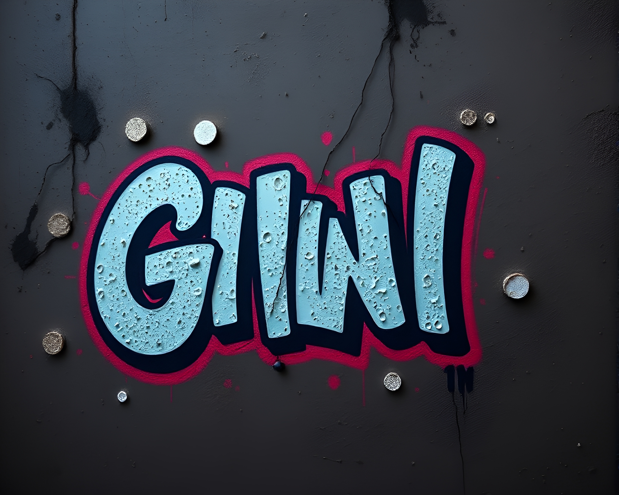 Ethereal Monolith Embraced by Graffiti Hues – free AI stock image