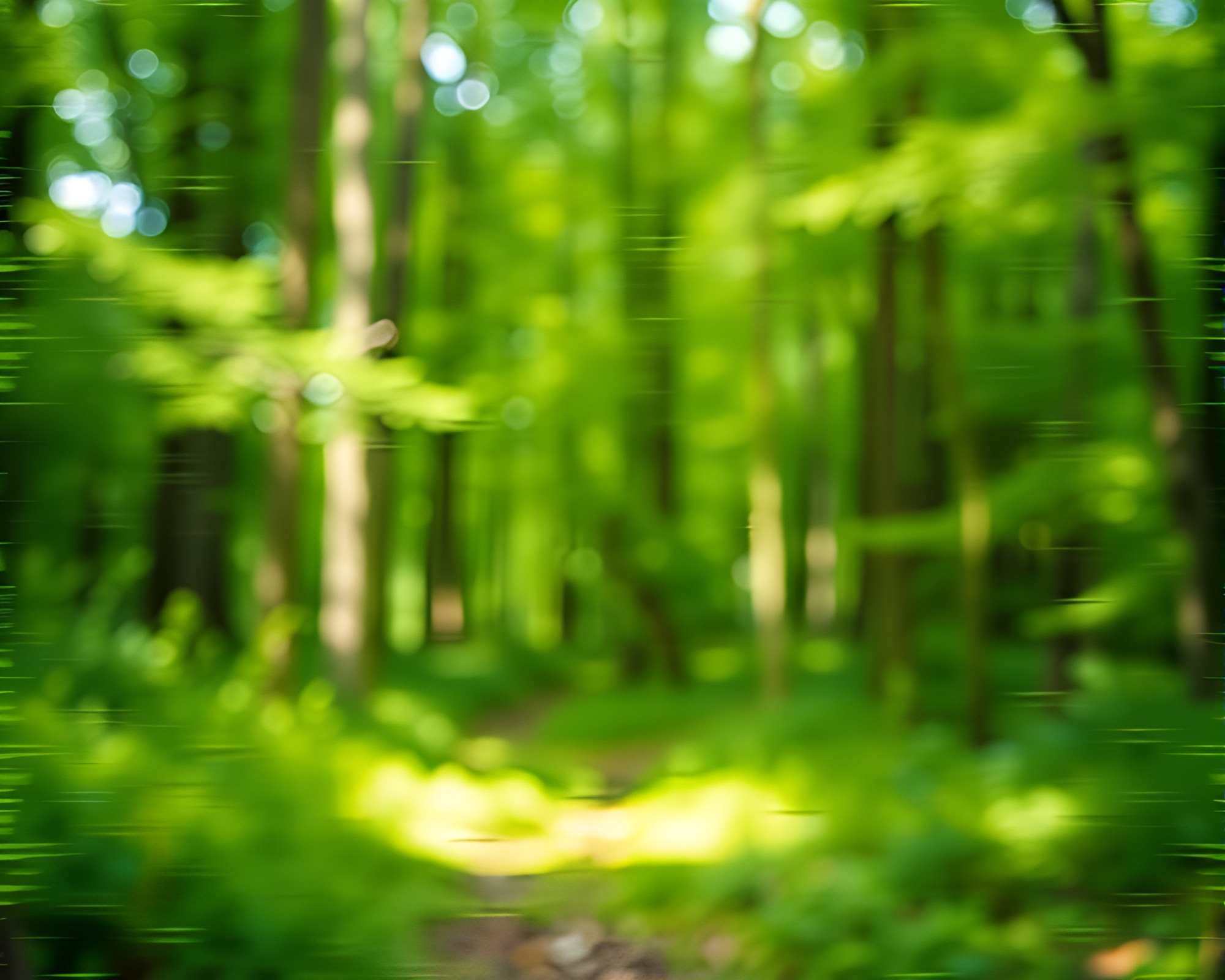 Enchanted Forest Glitch: Bokeh Procedural Generation – free AI stock image