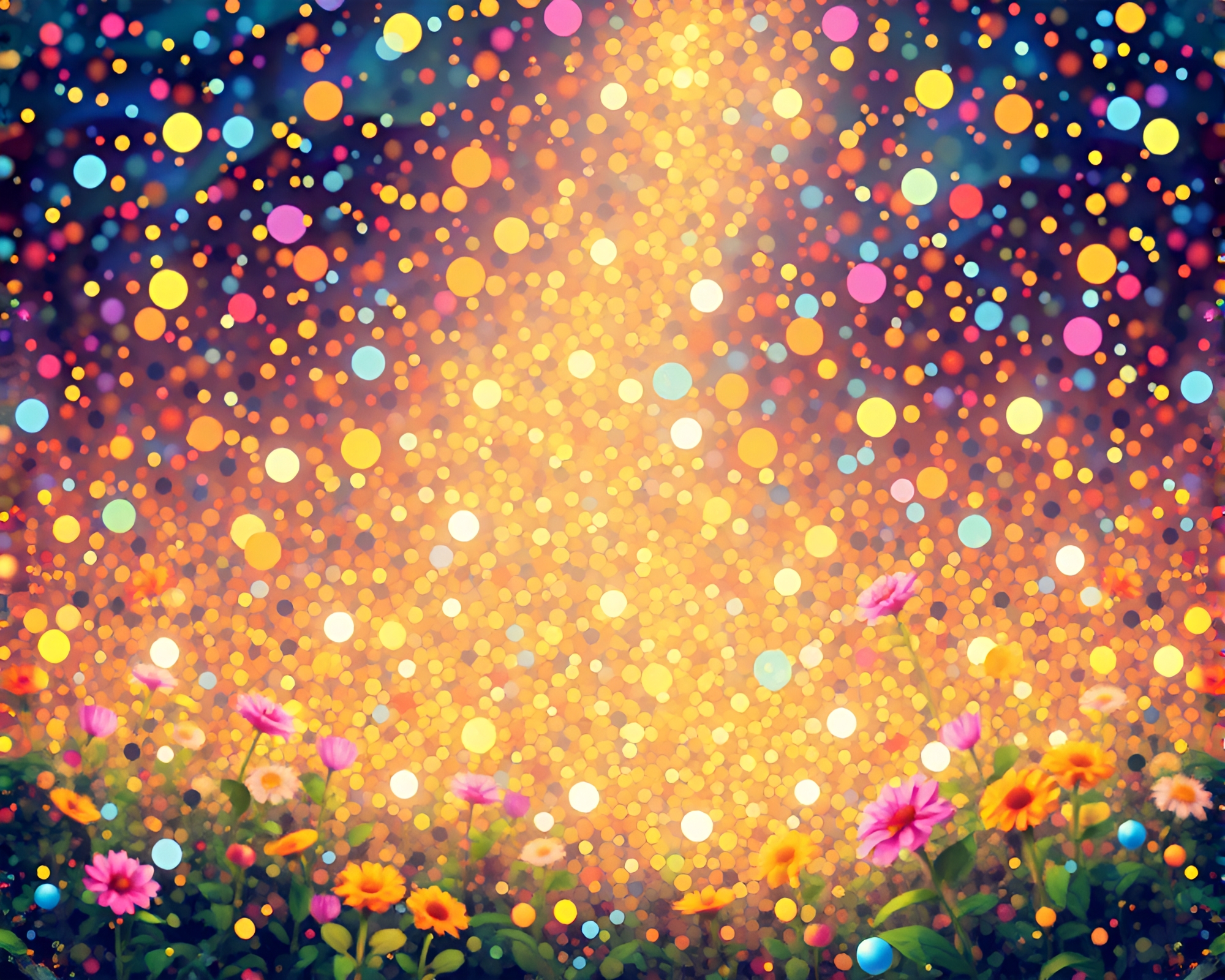 Starry Sky Garden Mosaic Tiling – free AI stock image