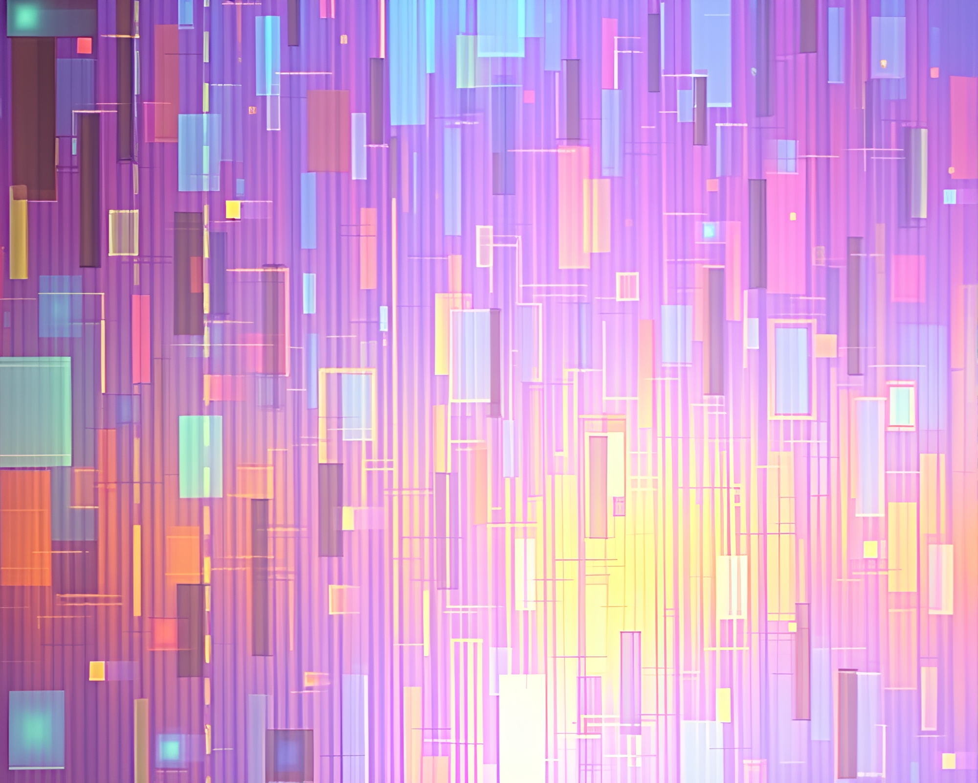 Augmented Reality Cubist Composition with Iridescent Highlights – free AI stock image