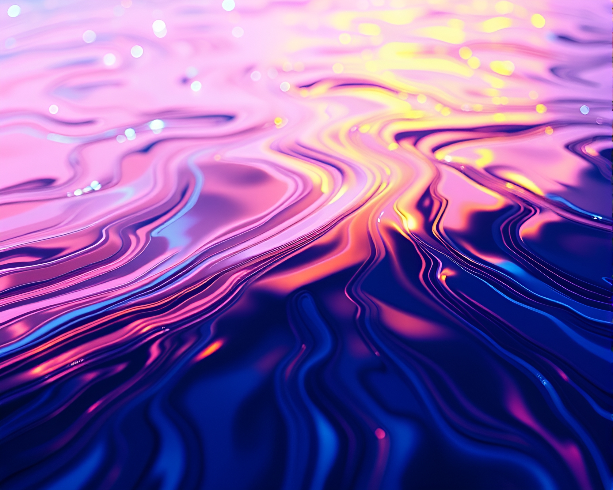 Spectral Ley Line Reflections in Fluid Simulation – free AI stock image