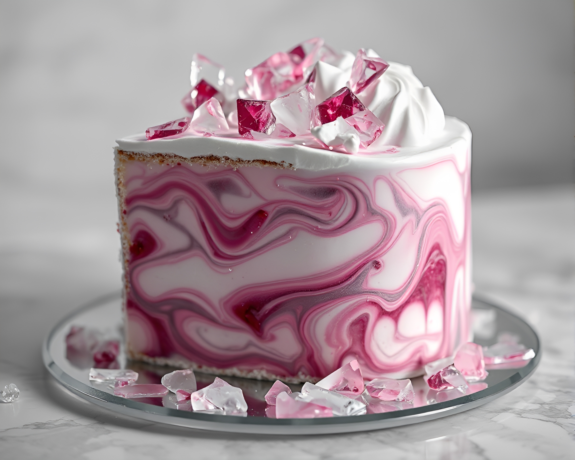 Glass Shards in Marbled Cake Twilight – free AI stock image