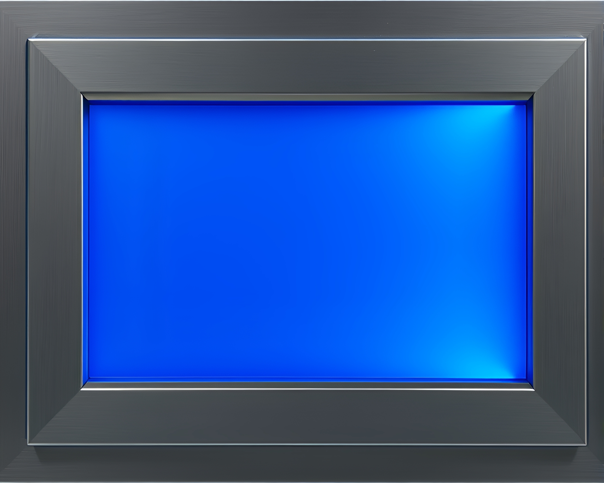 Monolithic Reflections: Steel-Blue Frame Within Frame – free AI stock image