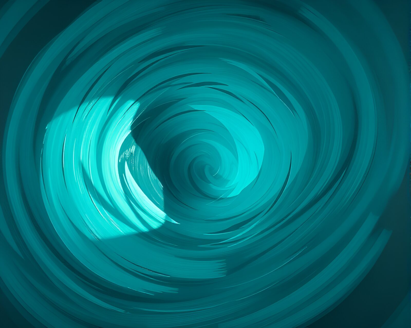 A serene time vortex swirling in shades of turquoise.