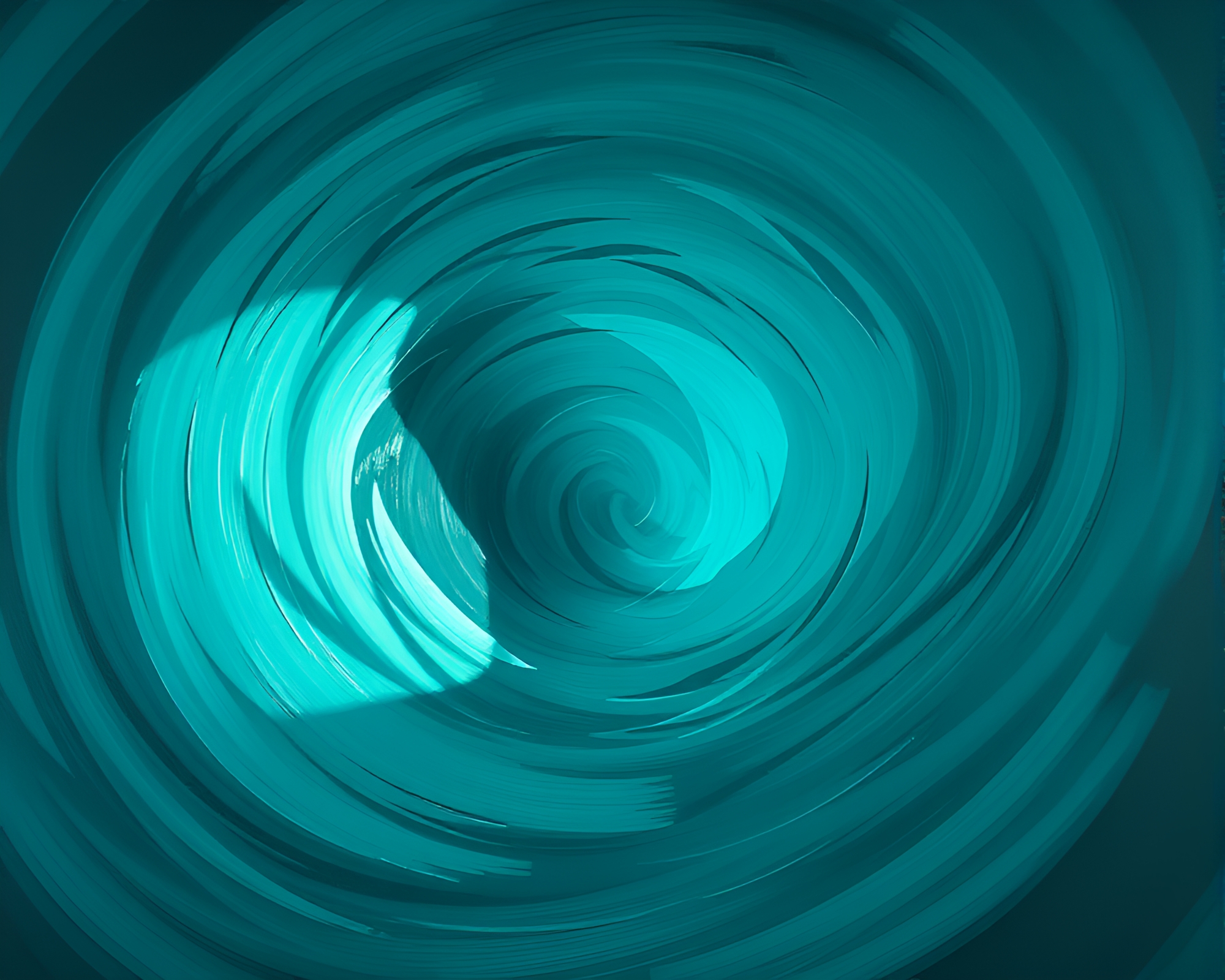 Time Vortex in Turquoise Serenity Matte Painting – free AI stock image