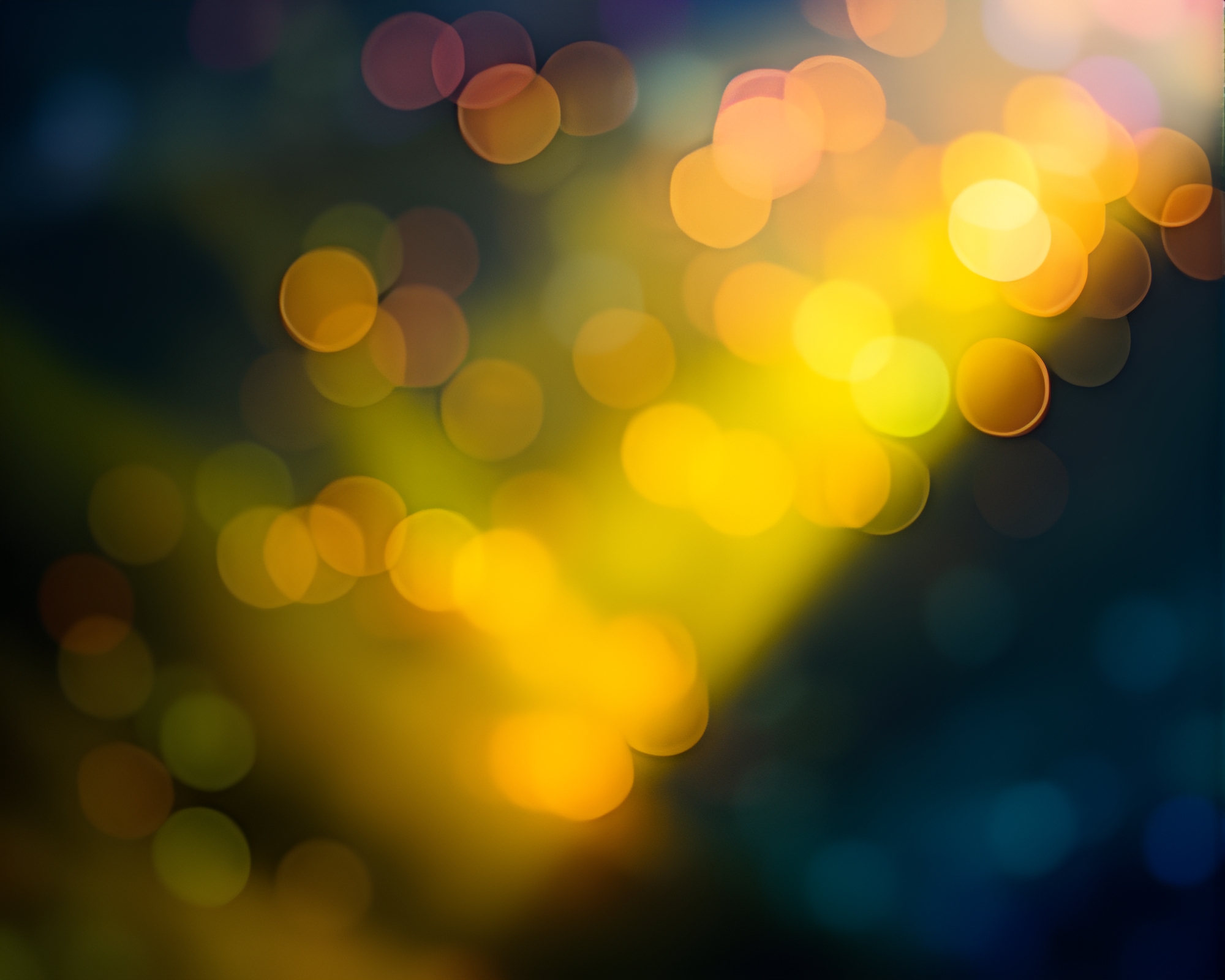 Stained Glass Valley Illuminated by Bokeh Lights – free AI stock image