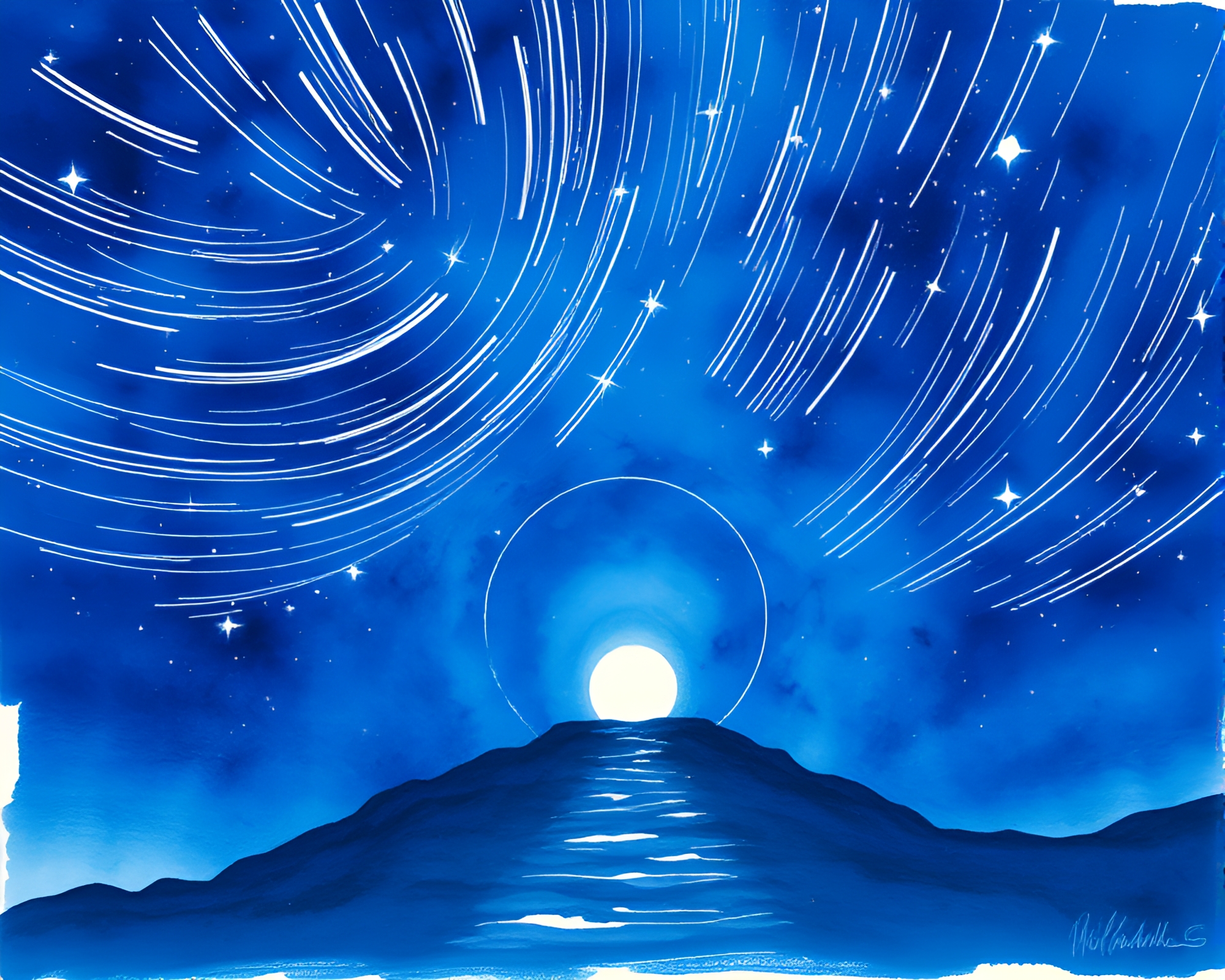 Ethereal Multiverse Portal Revealed Through Star Trails – free AI stock image