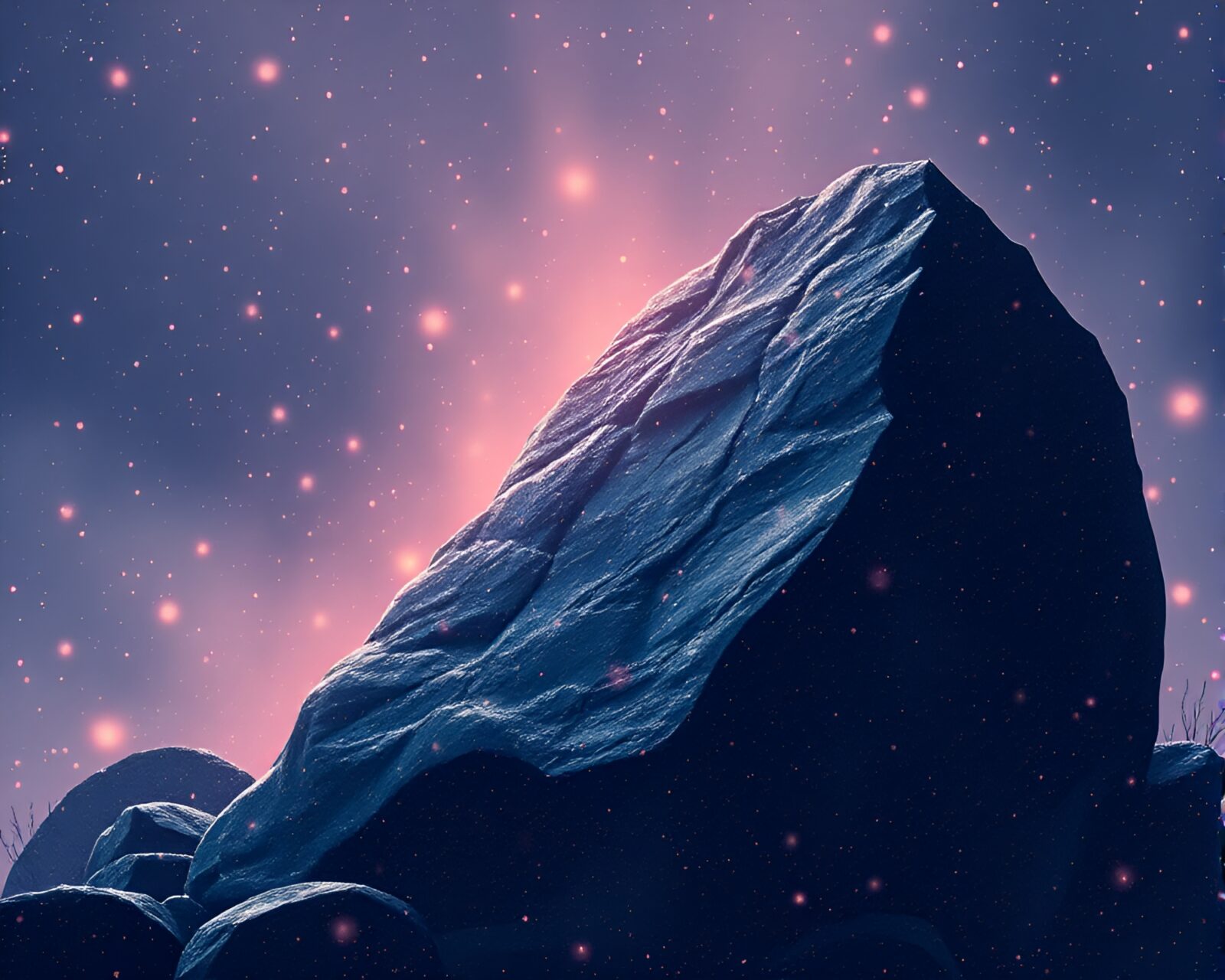 Ethereal rune stone emanating mystical light in a dream-like setting