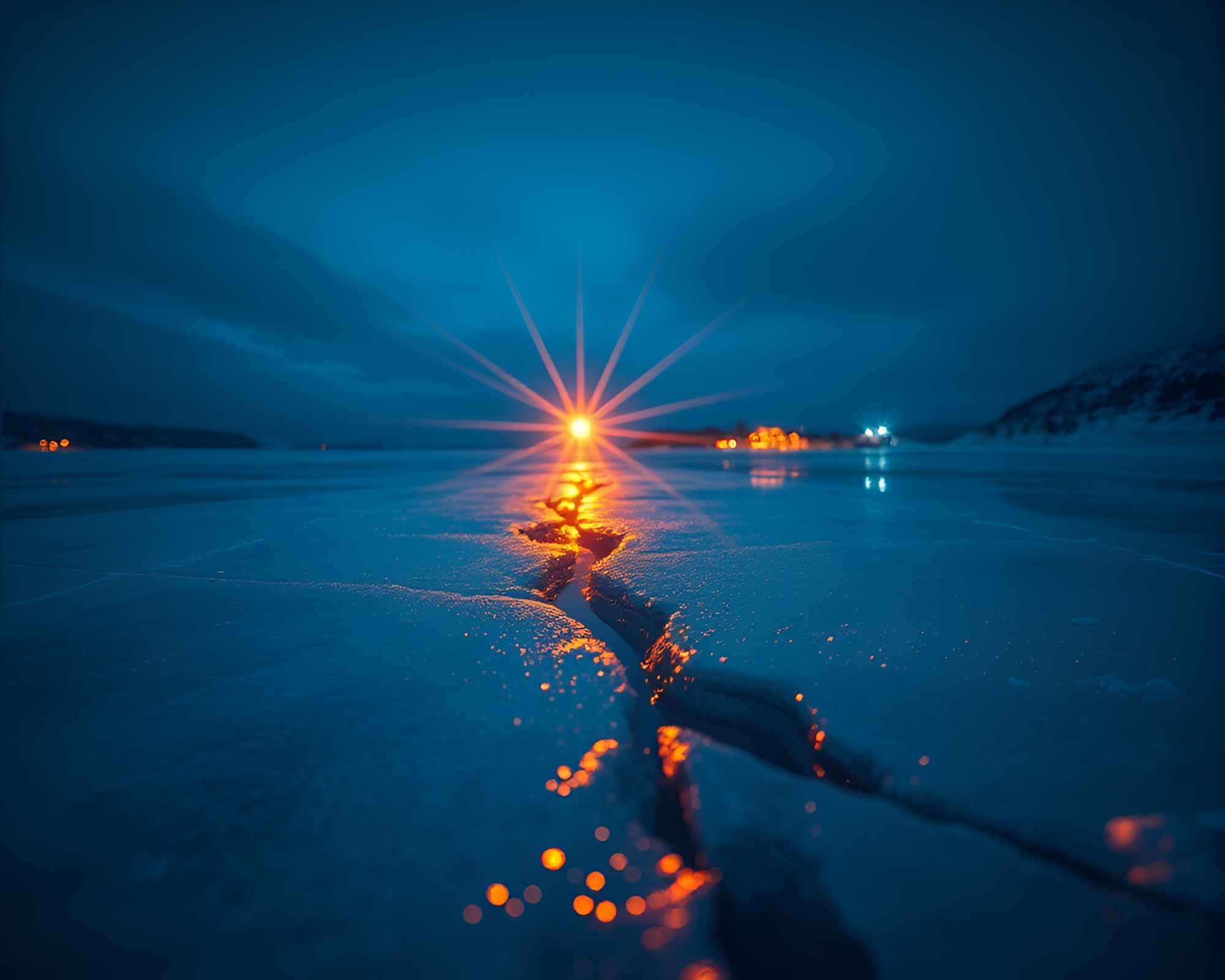 Frozen Rickshaw Ride under a Starlit Sky – free AI stock image