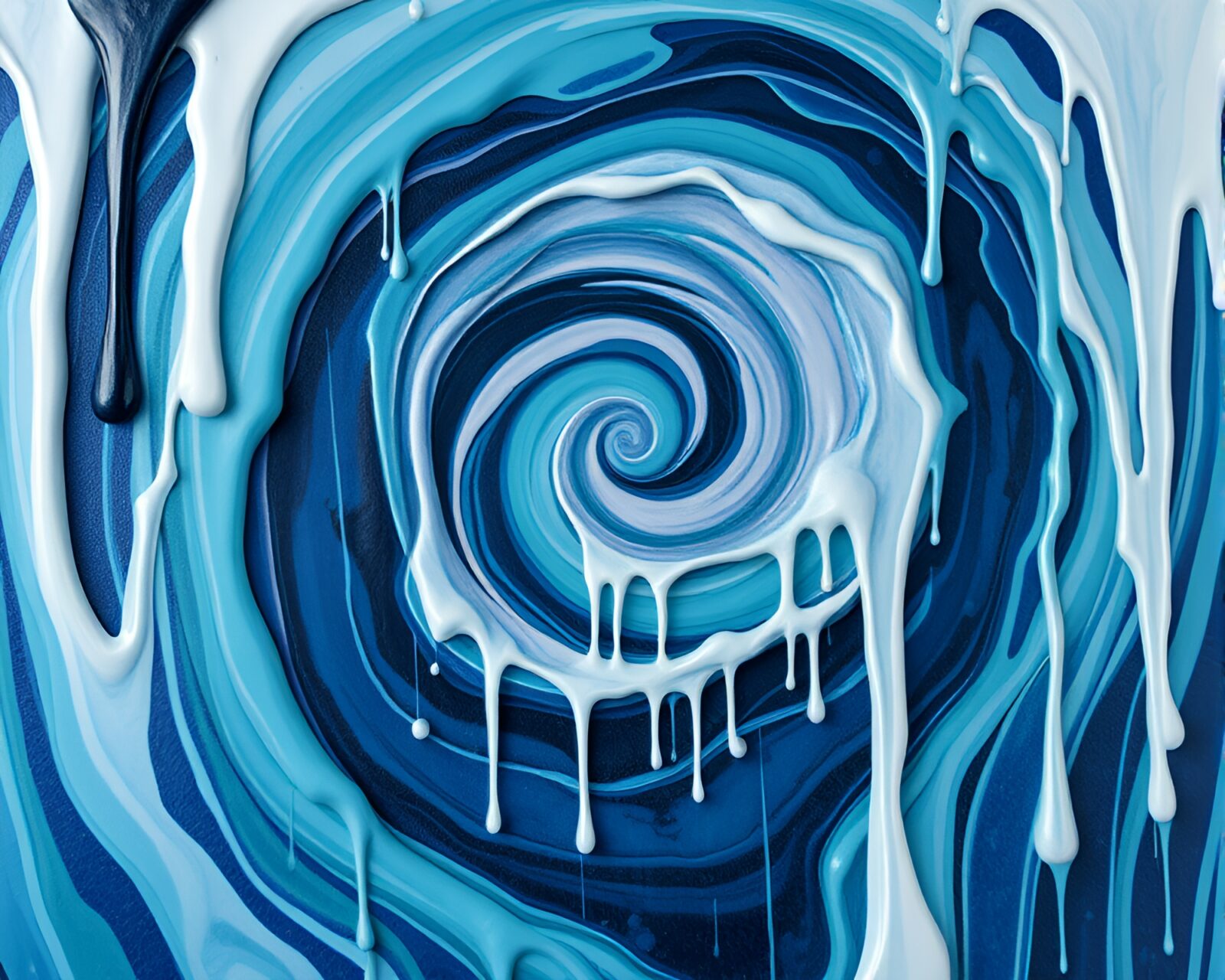 Ethereal swirls of colors in origami horror galaxy.