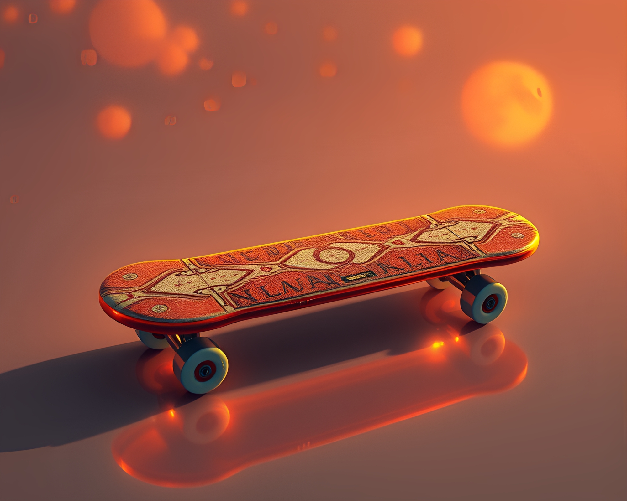 Surreal Hoverboard Stitched Composition – free AI stock image