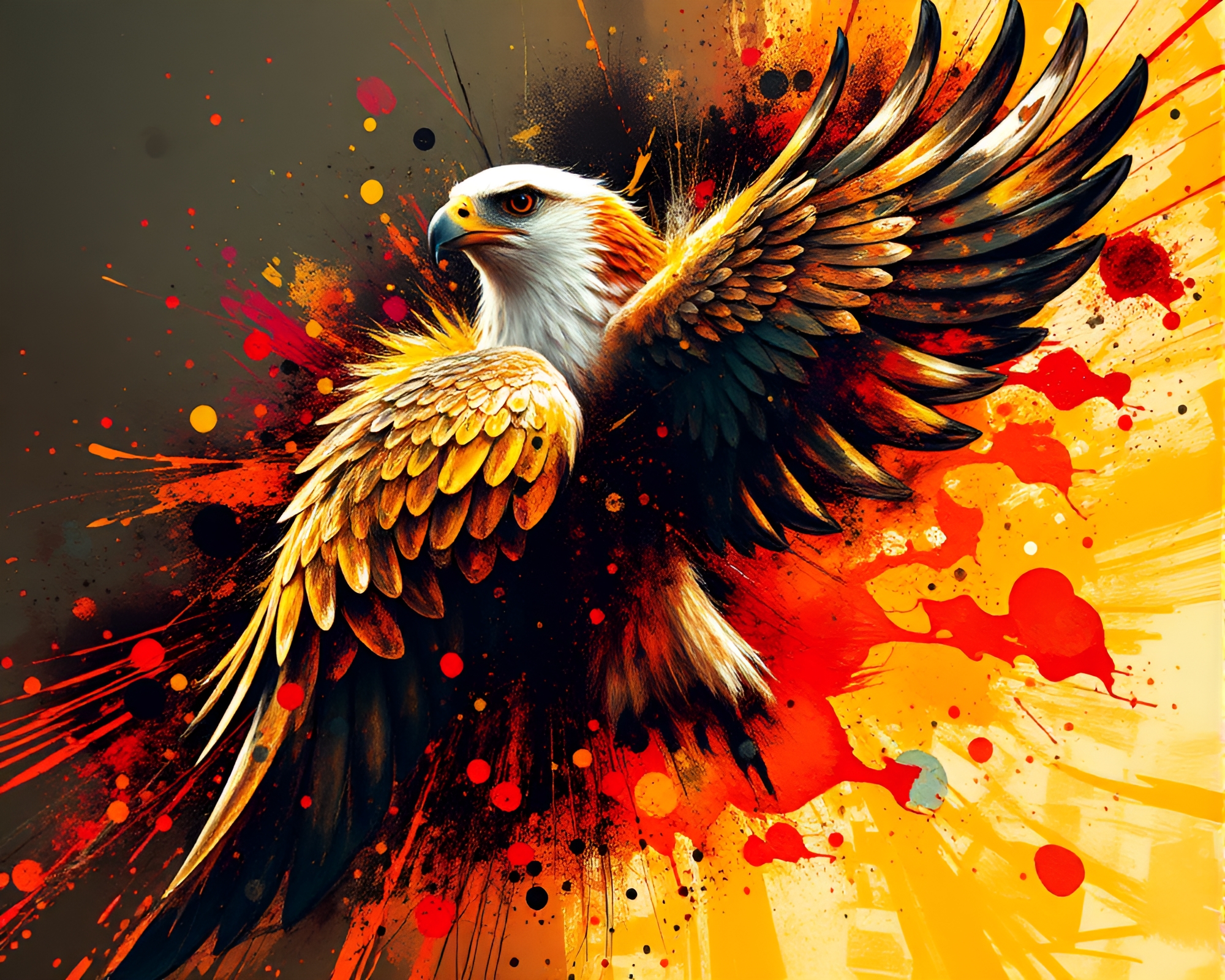 Ethereal Falcon Flight in Fractal Splendor – free AI stock image