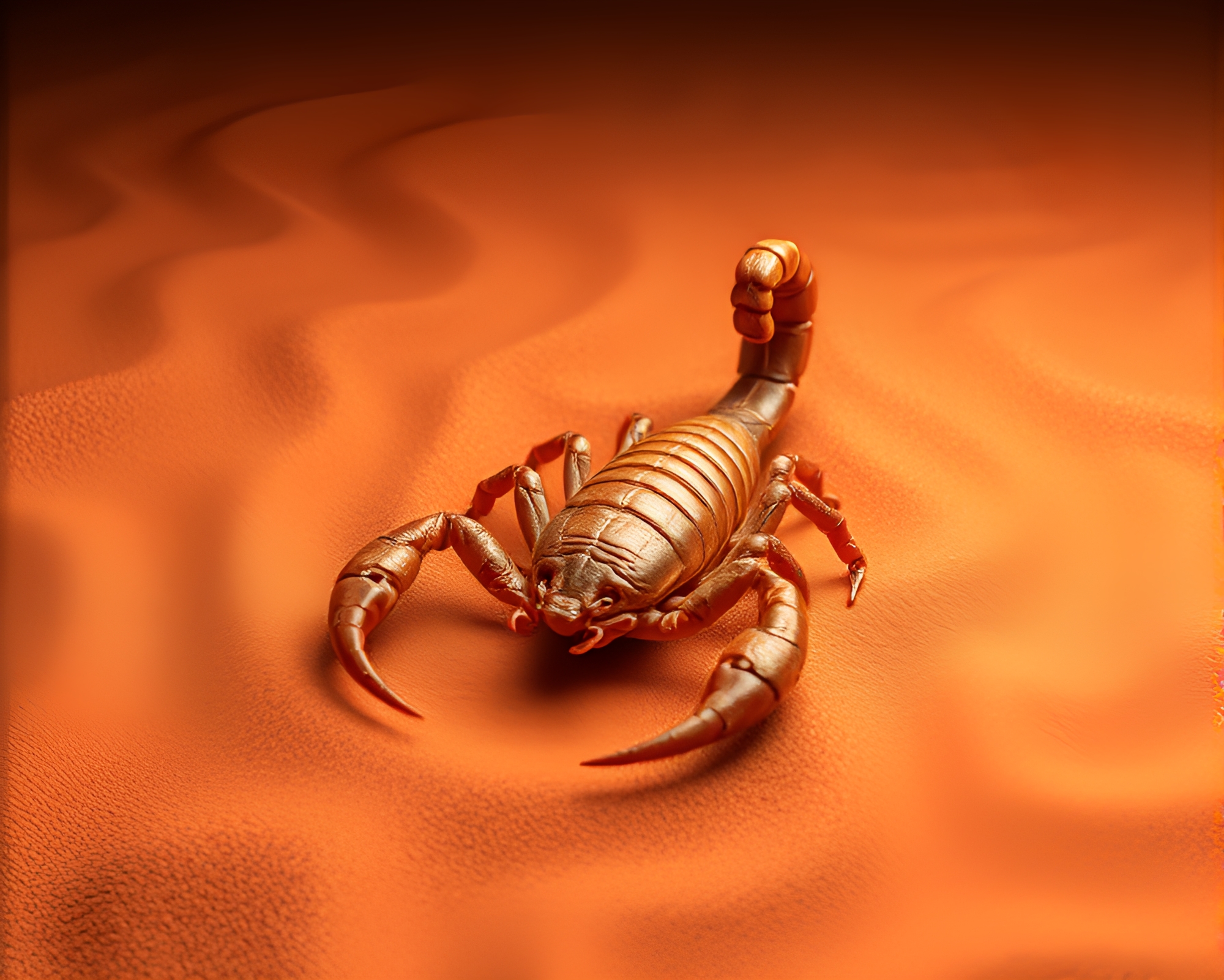 Mesmerizing Sand Swirl Sculpted Scorpion – free AI stock image