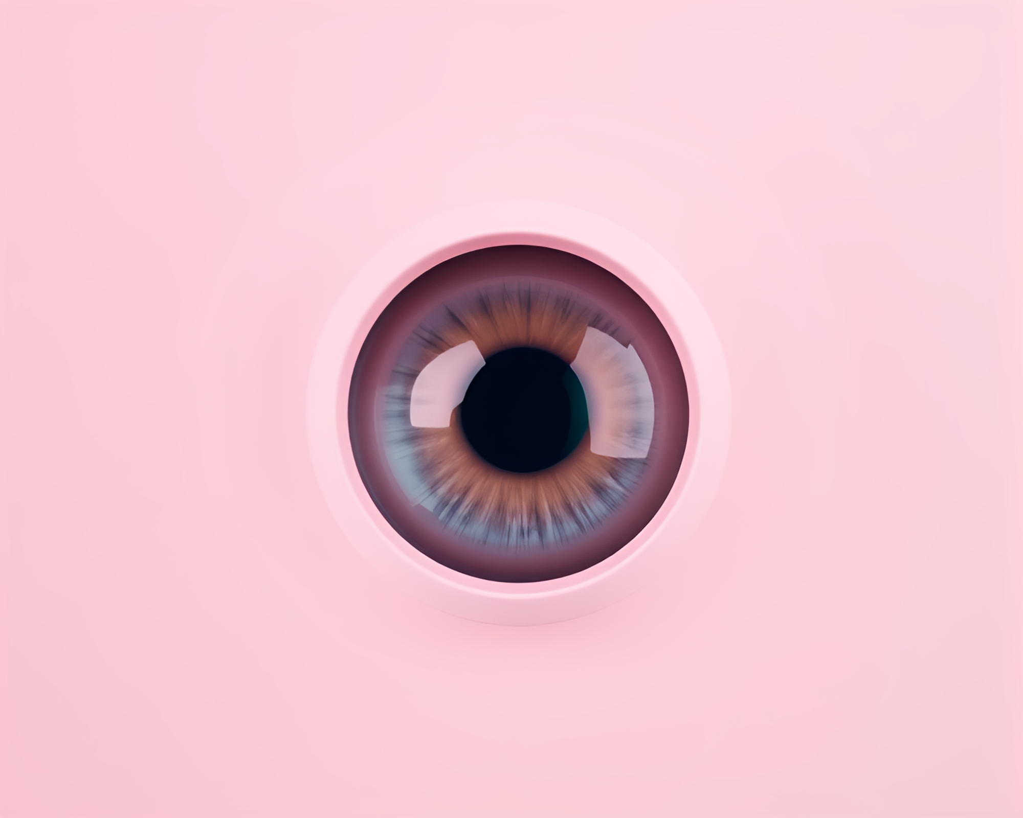 Smart Contact Lens in Pastel-Hued 3D Frame – free AI stock image