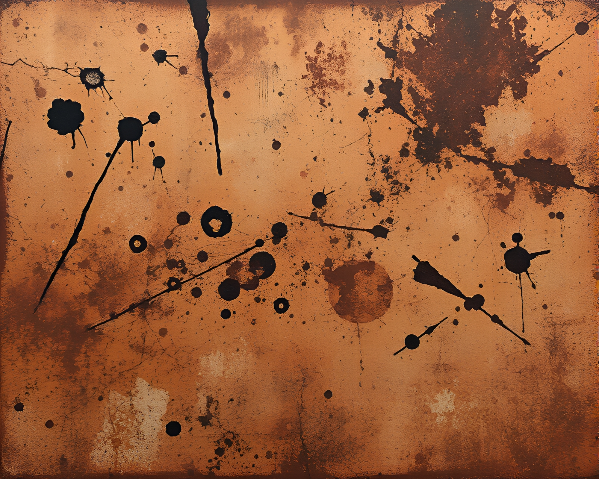 Rust Flake Charcoal Sketch in Stencil Art – free AI stock image