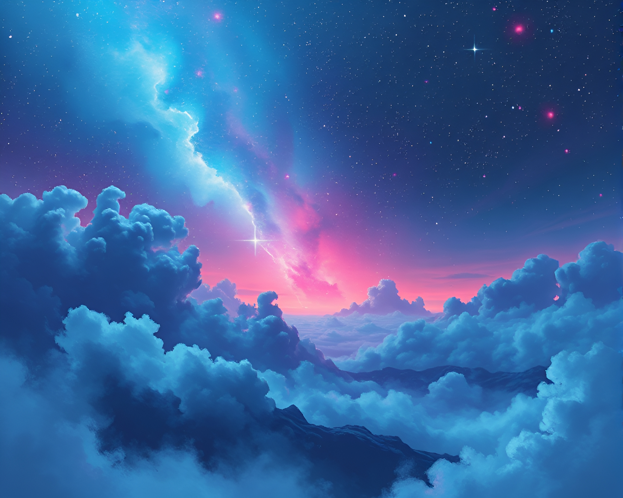 Ethereal Cyberpunk Dreamscape with Steam Vapor – free AI stock image