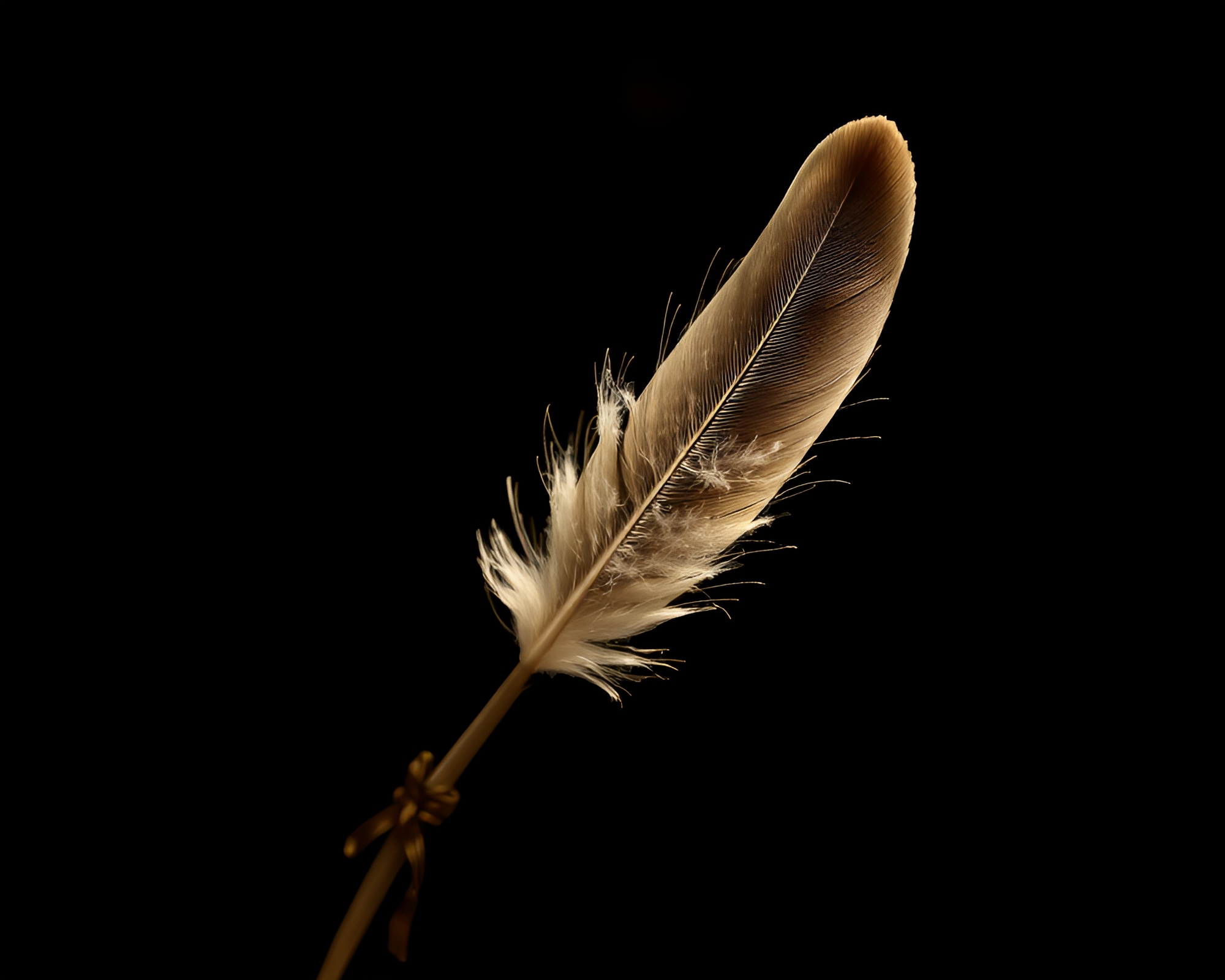 Feather Dusting an Antique Brass Telescopic Under Noir Lighting – free AI stock image